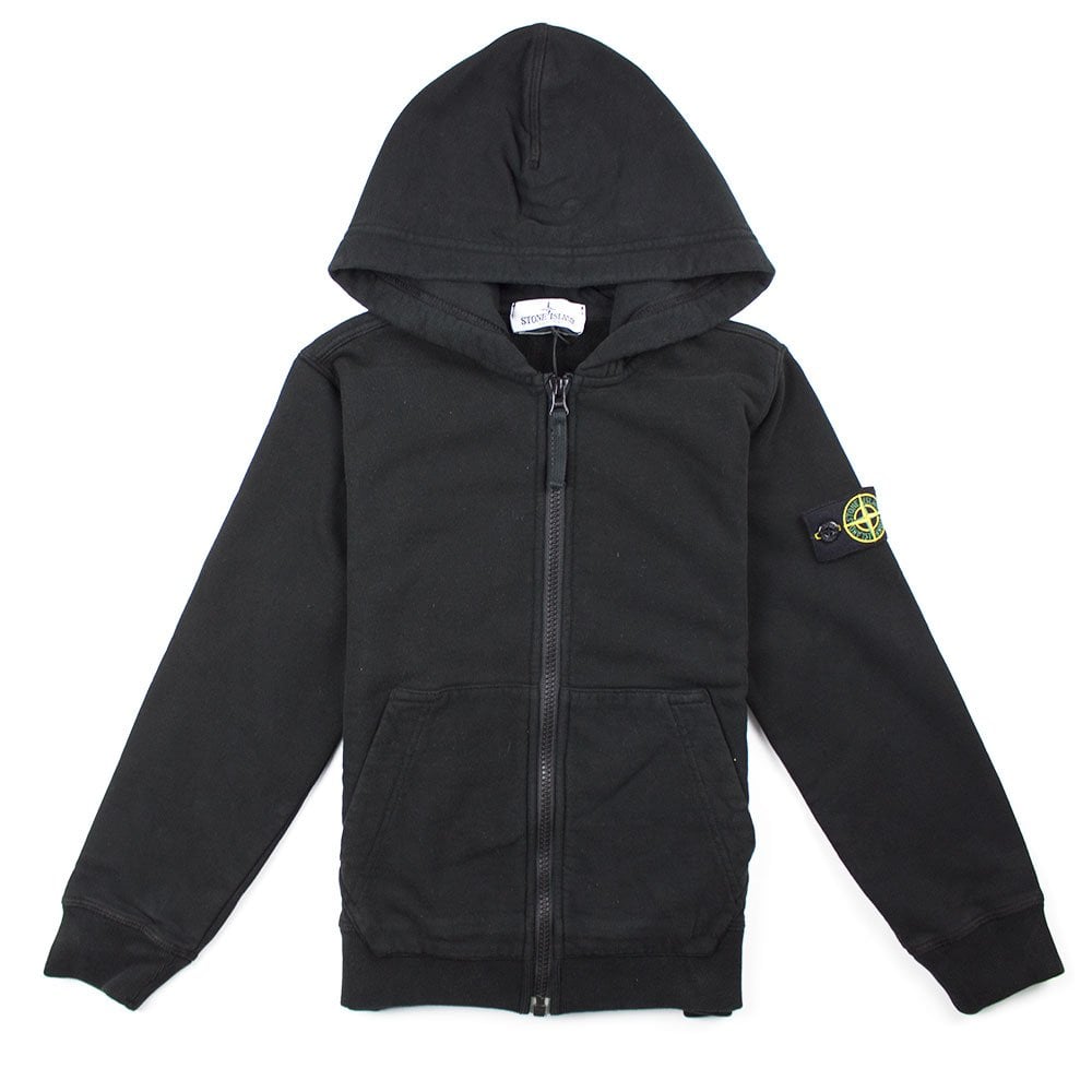 Stone Island Junior Zip Up Hoody Black | ONU | – Onu
