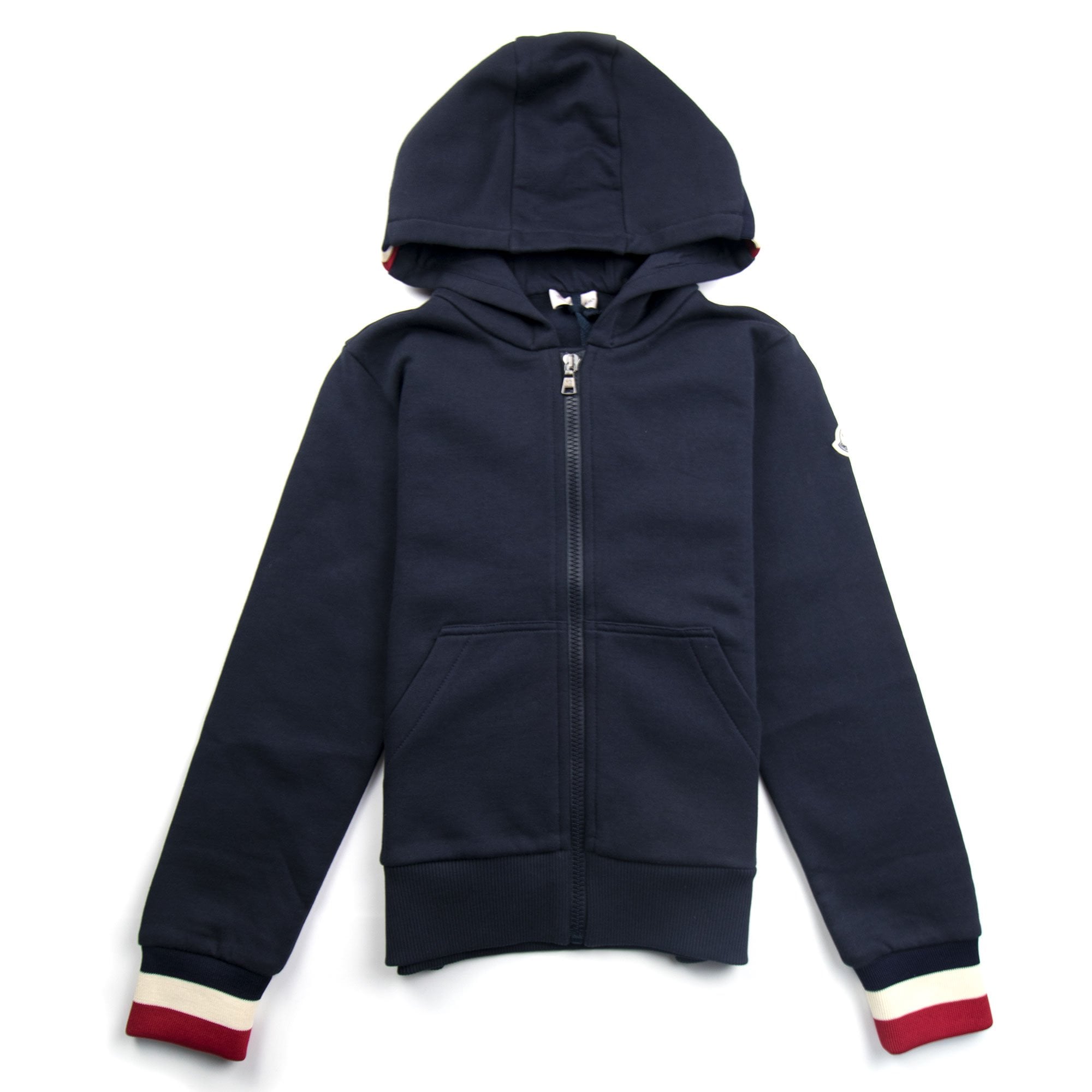 Moncler Junior Striped Hood Zip Up Jacket Navy | ONU – Onu