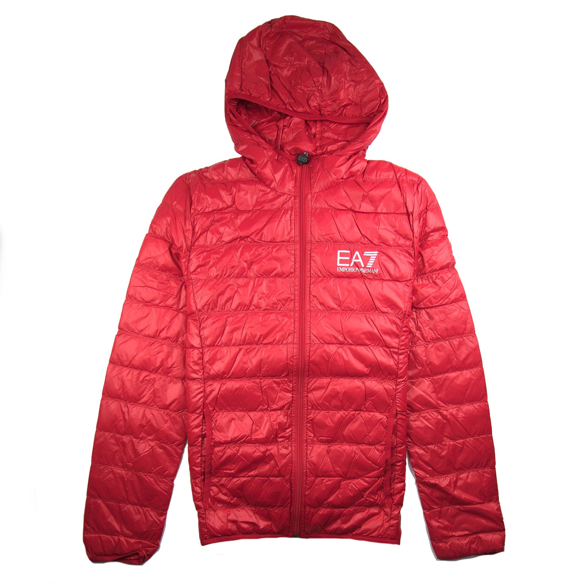 EA7 Emporio Armani Hooded Down Jacket Red | ONU – Onu