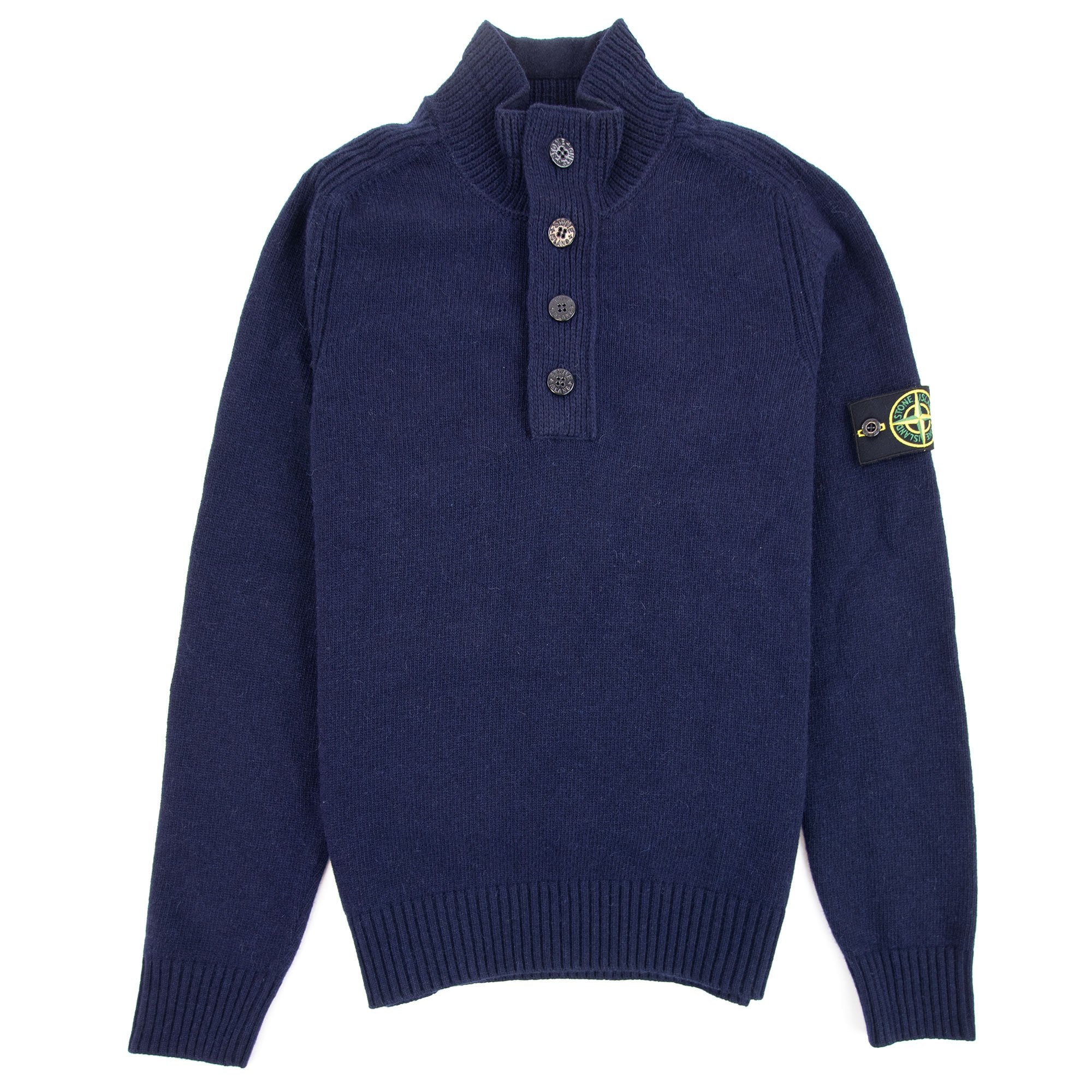 Stone Island Zip And Button Pop Over Sweater Navy V0020 | ONU – Onu