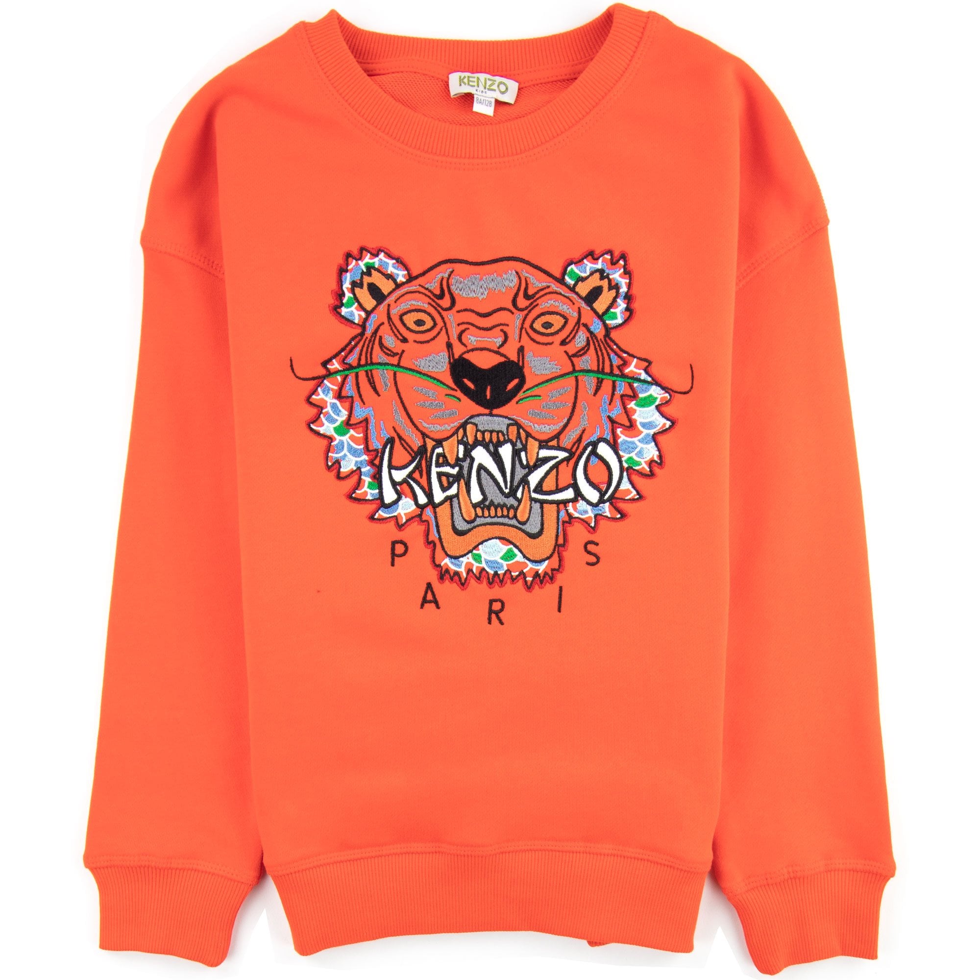 Kenzo Kids Scaled Tiger Cotton Sweatshirt Orange | ONU – Onu