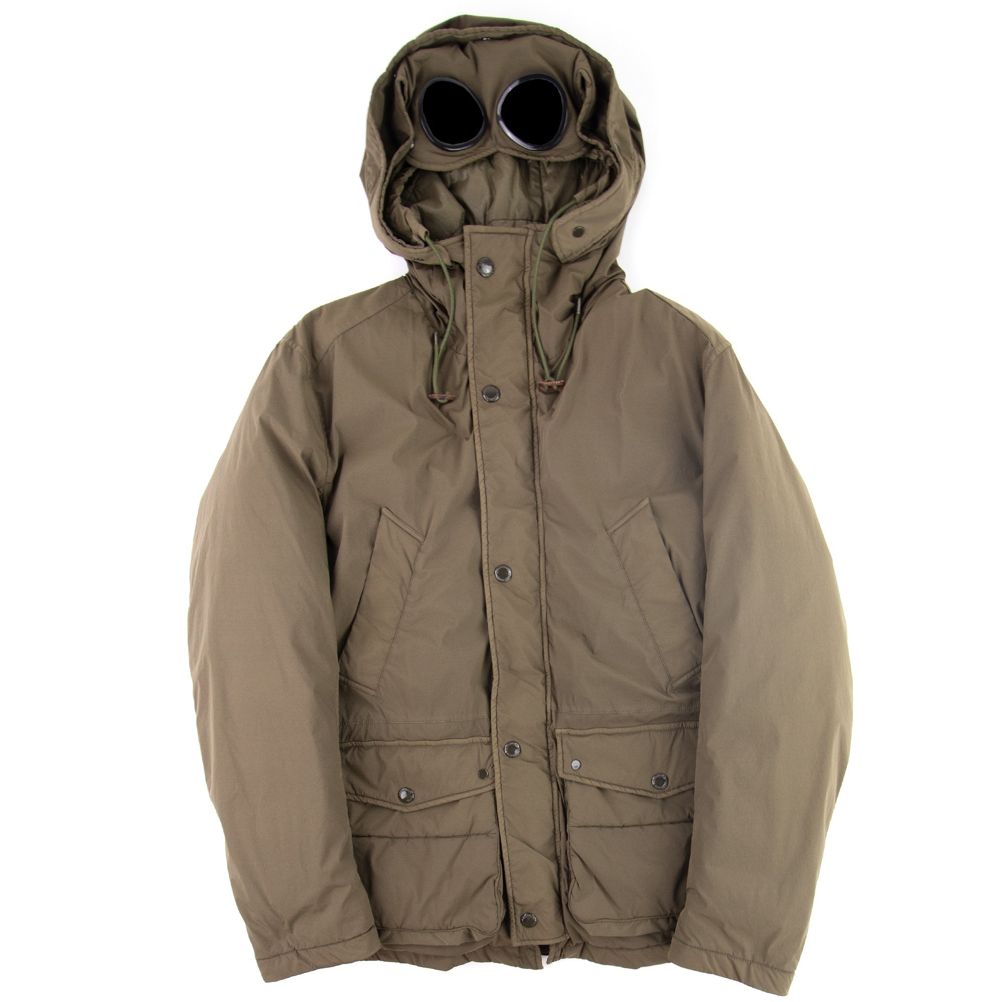 CP Company Padded Parka With Goggle Hood Khaki – Onu