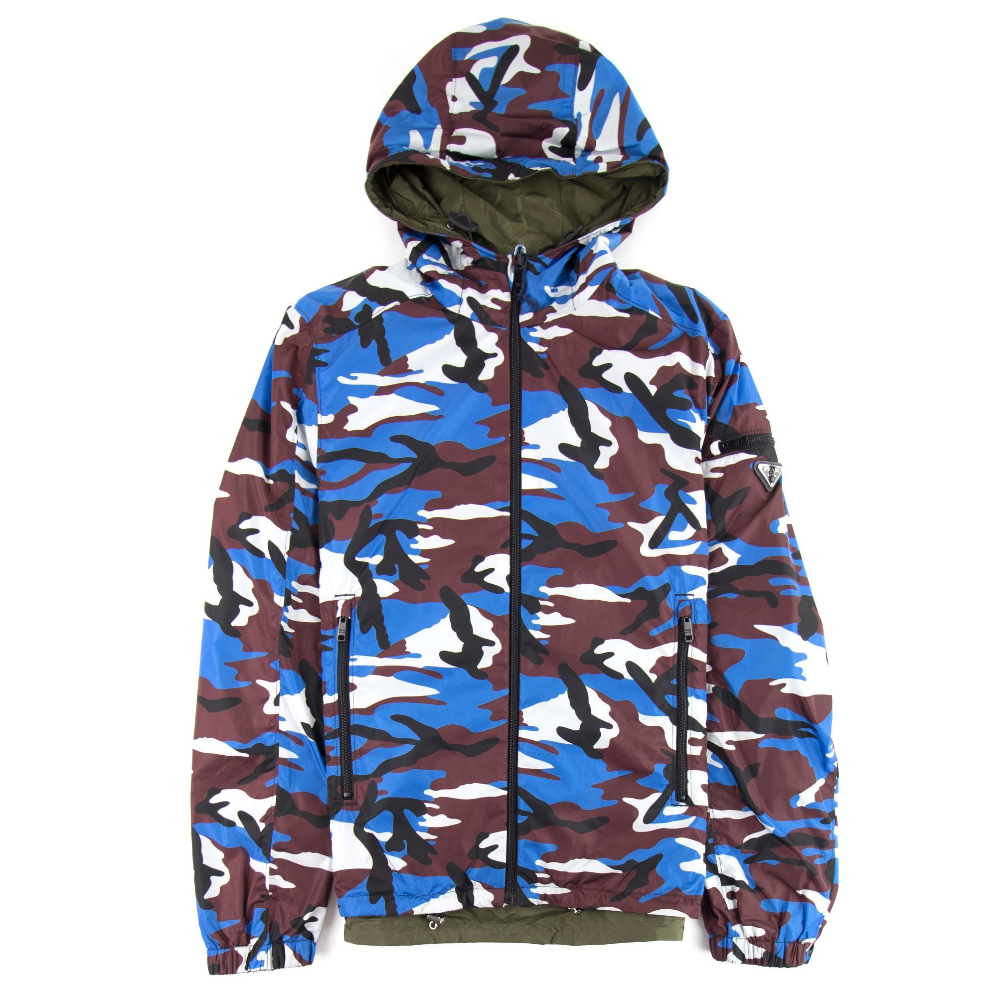 PRADAナイロンジャケット迷彩柄 サイズ36 Prada Reversible Camouflage Nylon Jacket Burgundy Camo | ONU – Onu