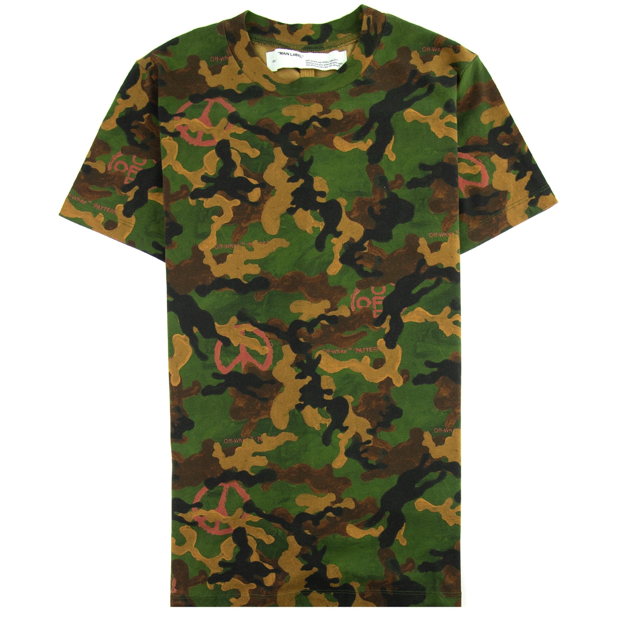 Off White Acrylic Camouflage S/s T Shirt Camo | ONU – Onu