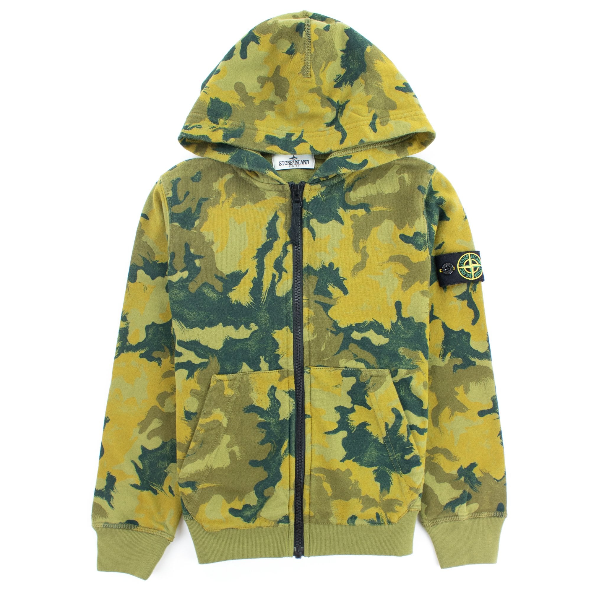 Stone Island Junior Camouflage Hoodie Olive V0058 | ONU – Onu