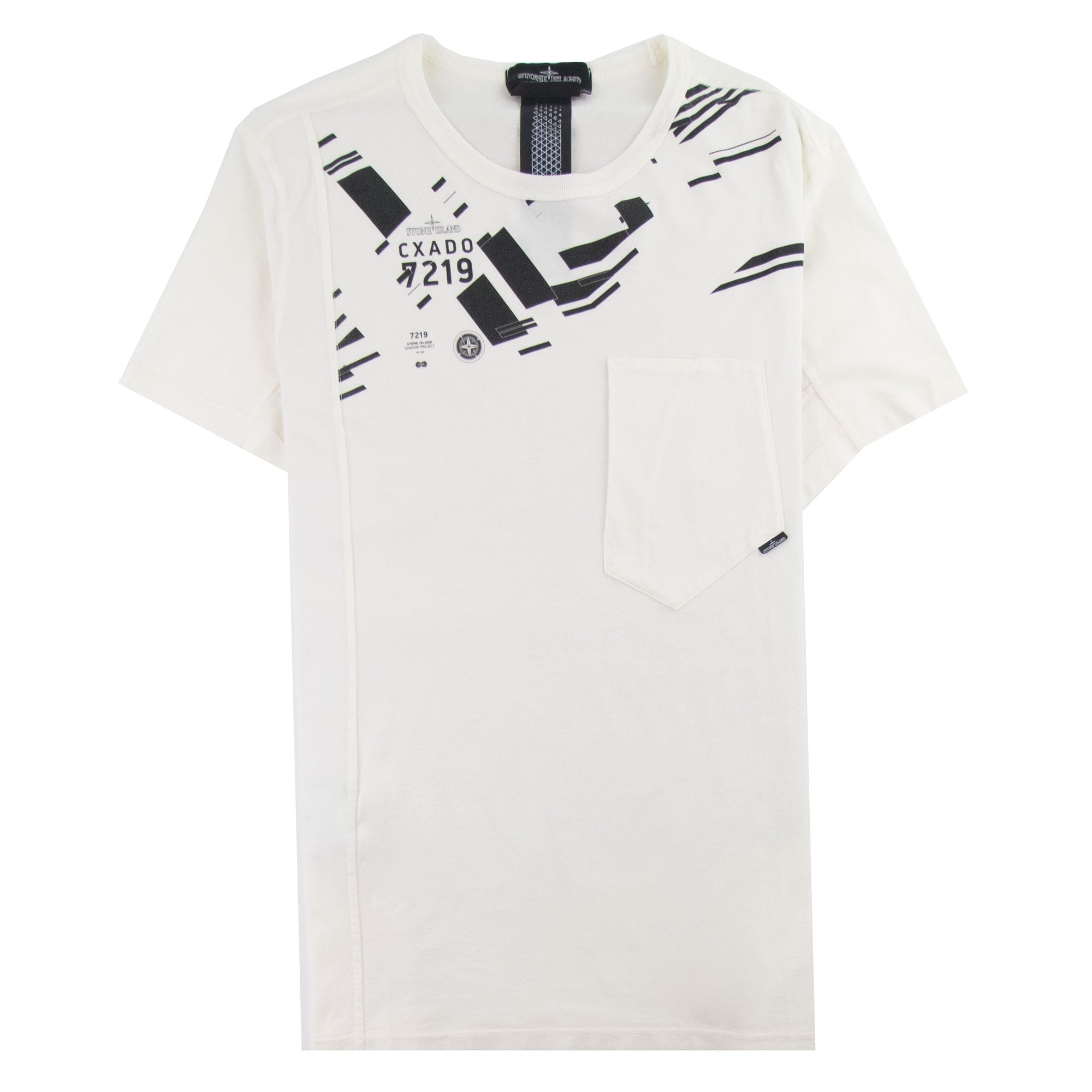 Stone Island 20610 Printed Catch Pocket T-shirt Natural V0099