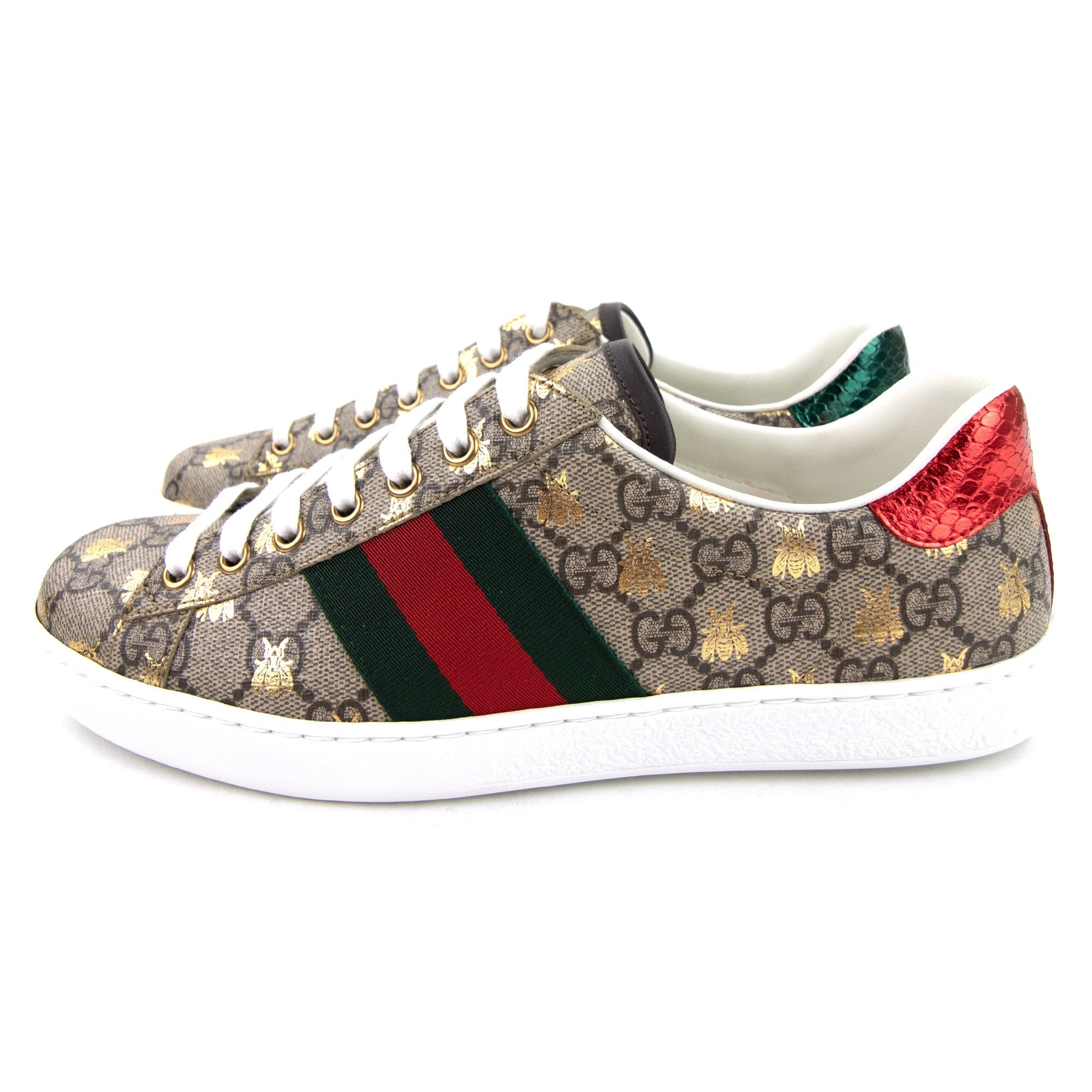 Gucci Ace GG Supreme Bees Sneaker Beige 8465 | ONU – Onu
