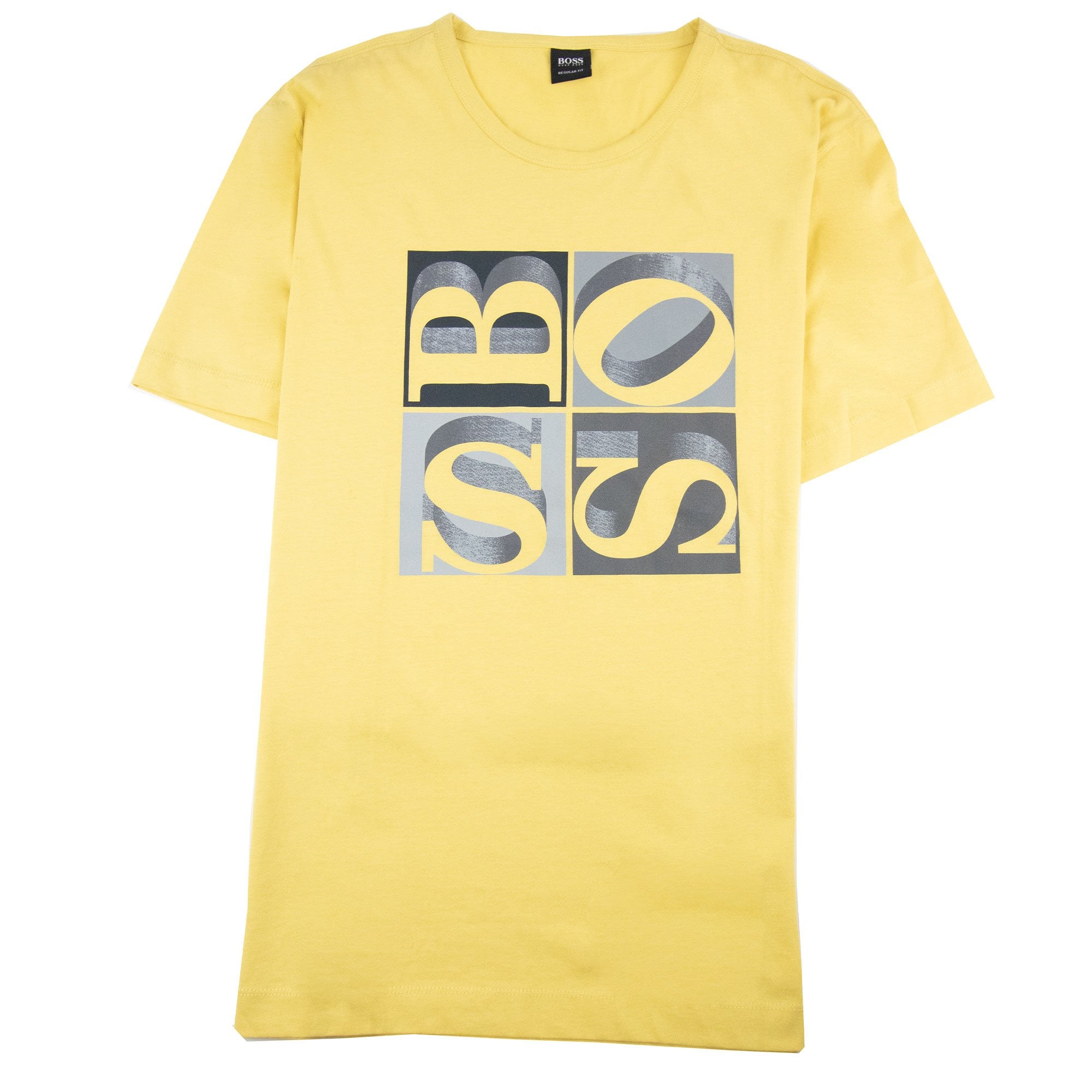 Hugo Boss Terni 57 Box Logo T Shirt Yellow - MEN from Onu UK