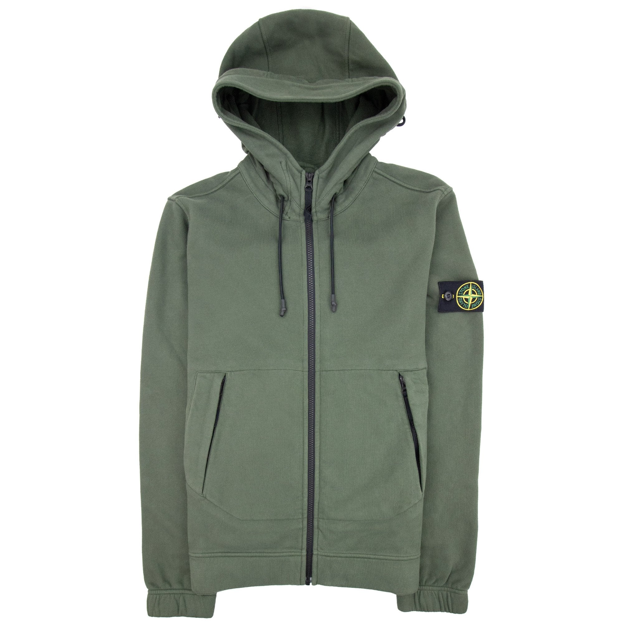Stone Island 61420 Hooded Zip Up Sweatshirt Khaki V0059 | ONU – Onu