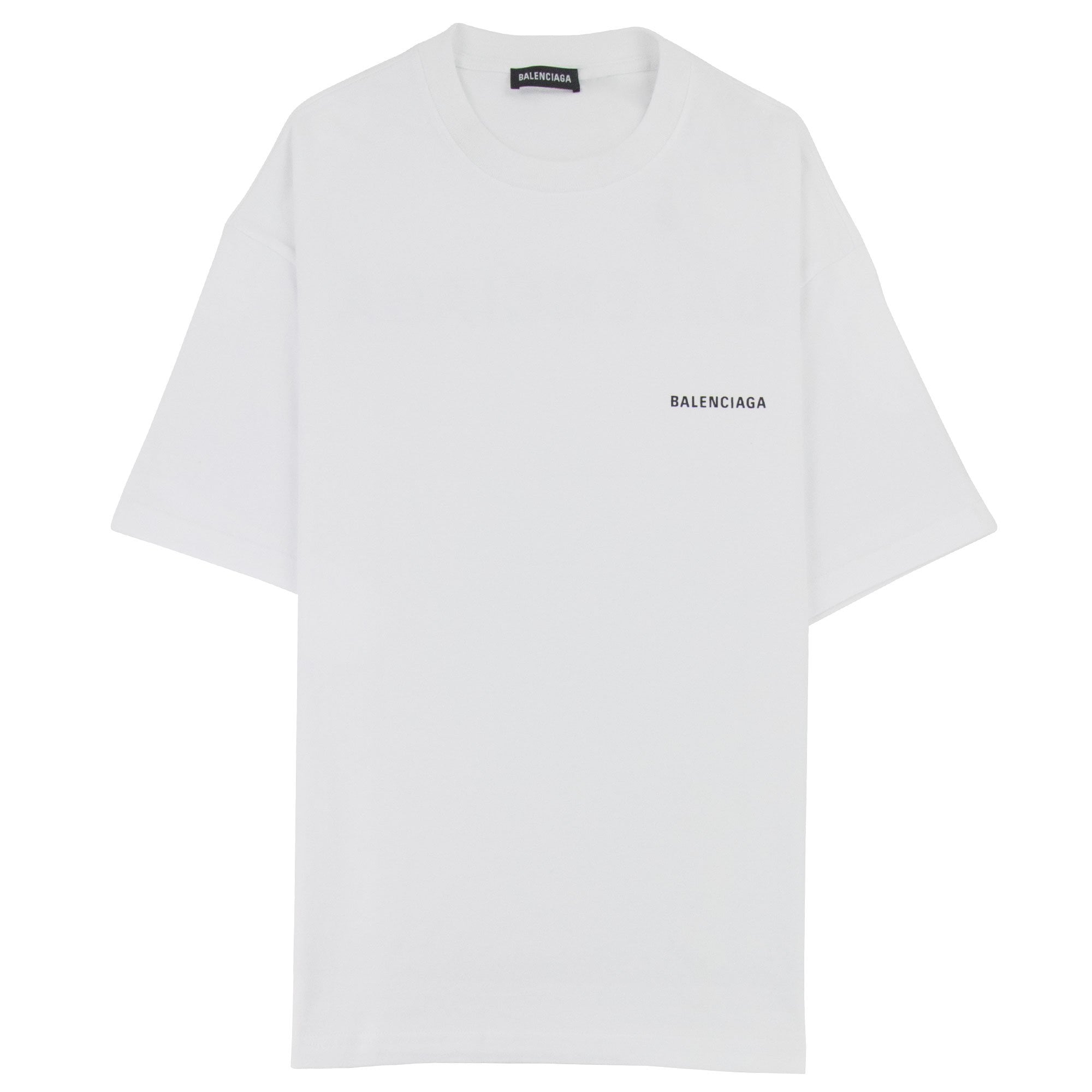 Balenciaga Logo Crewneck T Shirt White - ONU Designerwear – Onu
