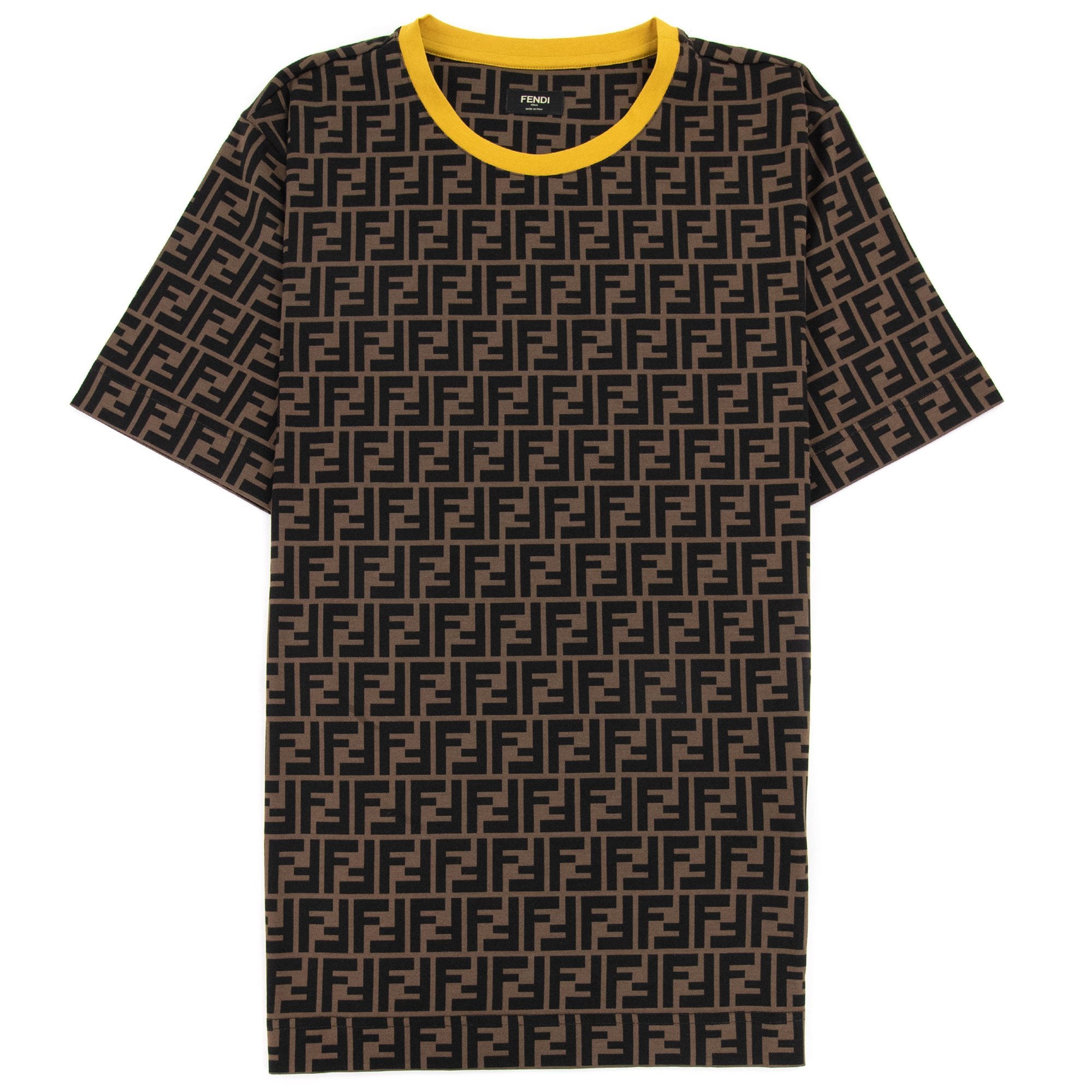 Fendi Ff Logo Print T Shirt Tabacco/Nero - ONU – Onu