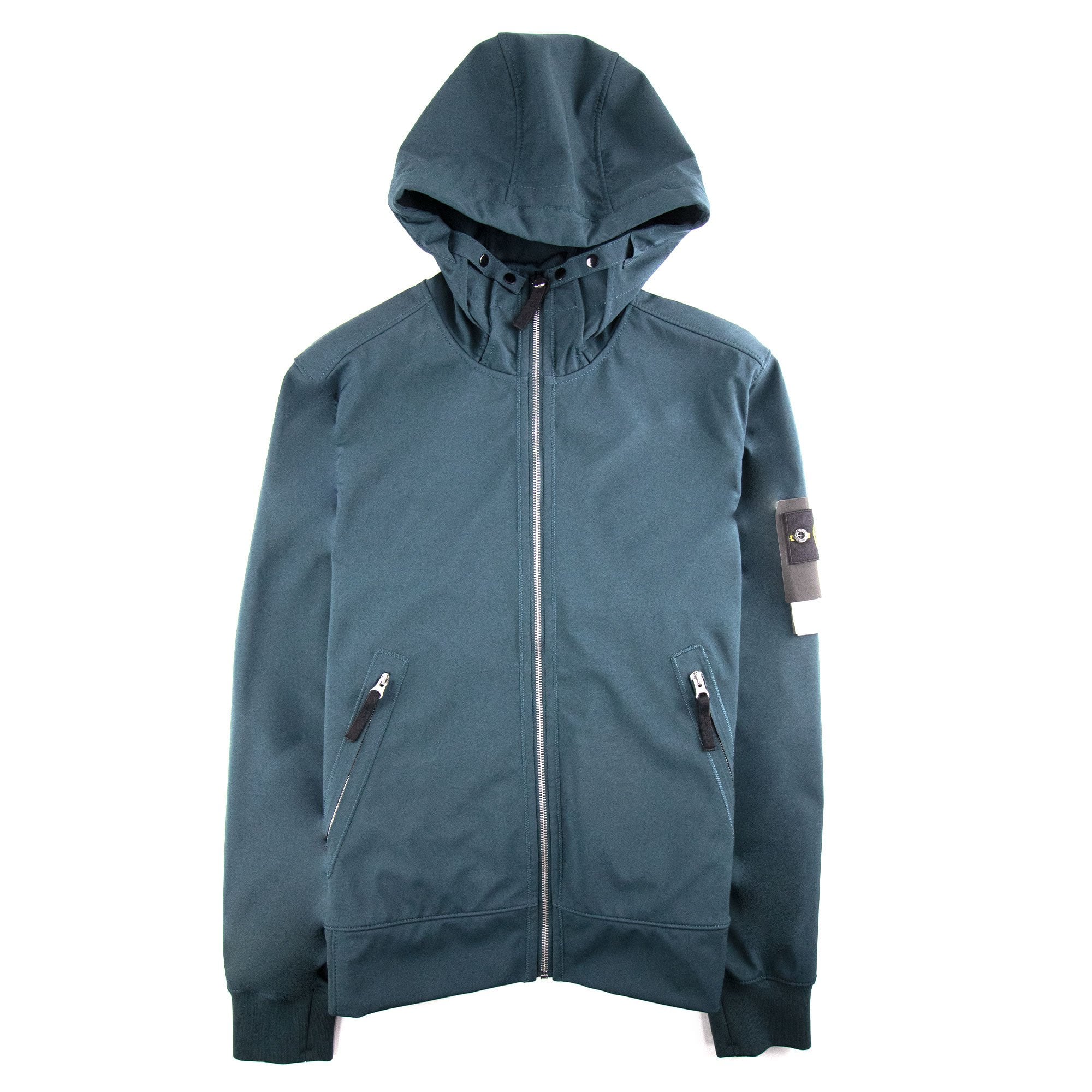 Stone Island Light Soft Shell-r Jacket Bottle Green – Onu