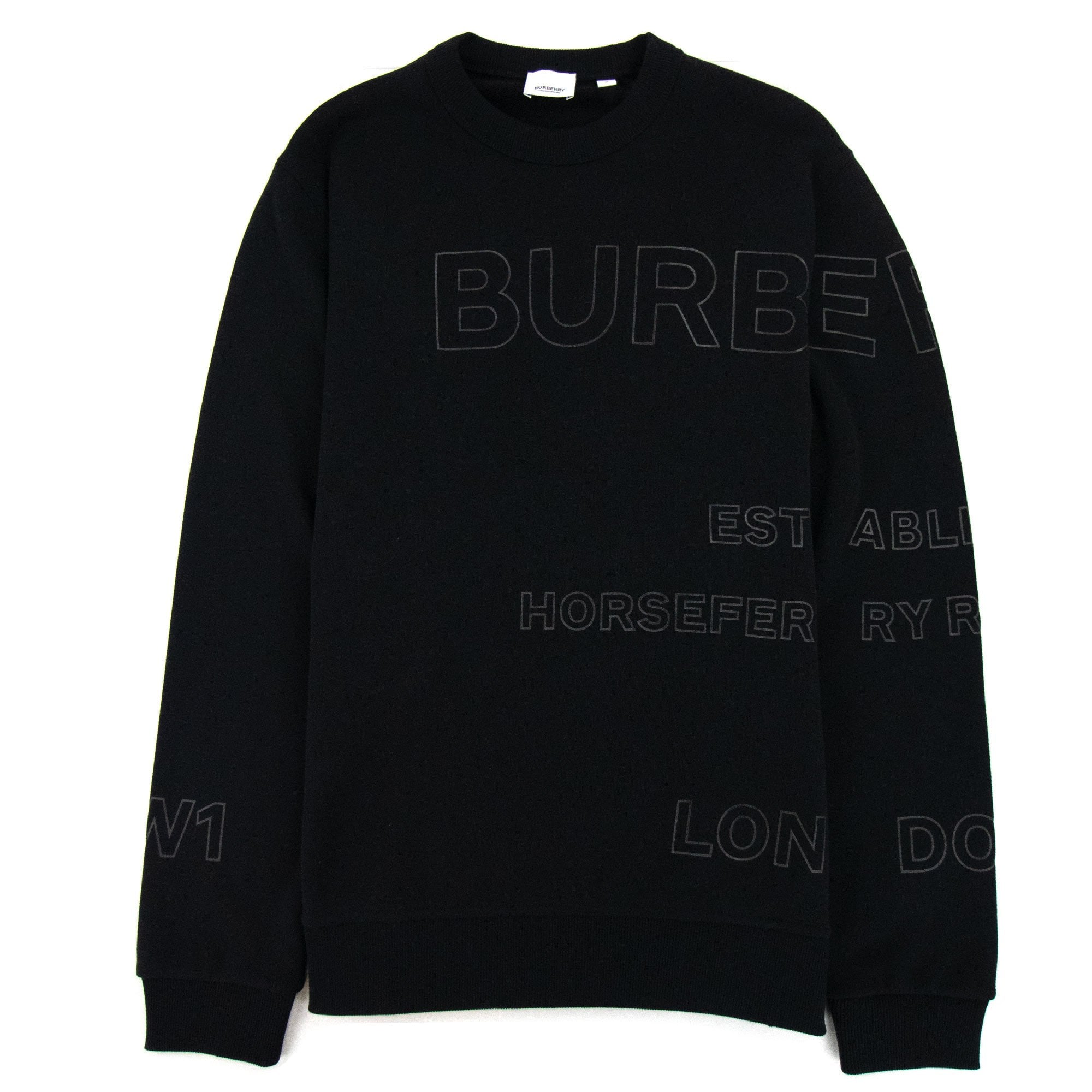 Burberry Horseferry Print Cotton Sweatshirt Black | ONU – Onu