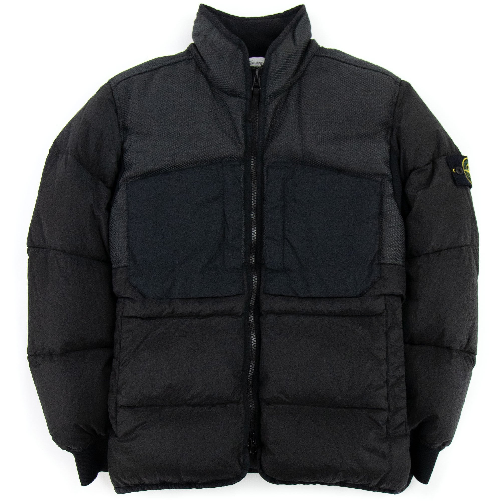 Stone Island 42840 Modified Panama 6/3 Ht Nylon Mix Down Black