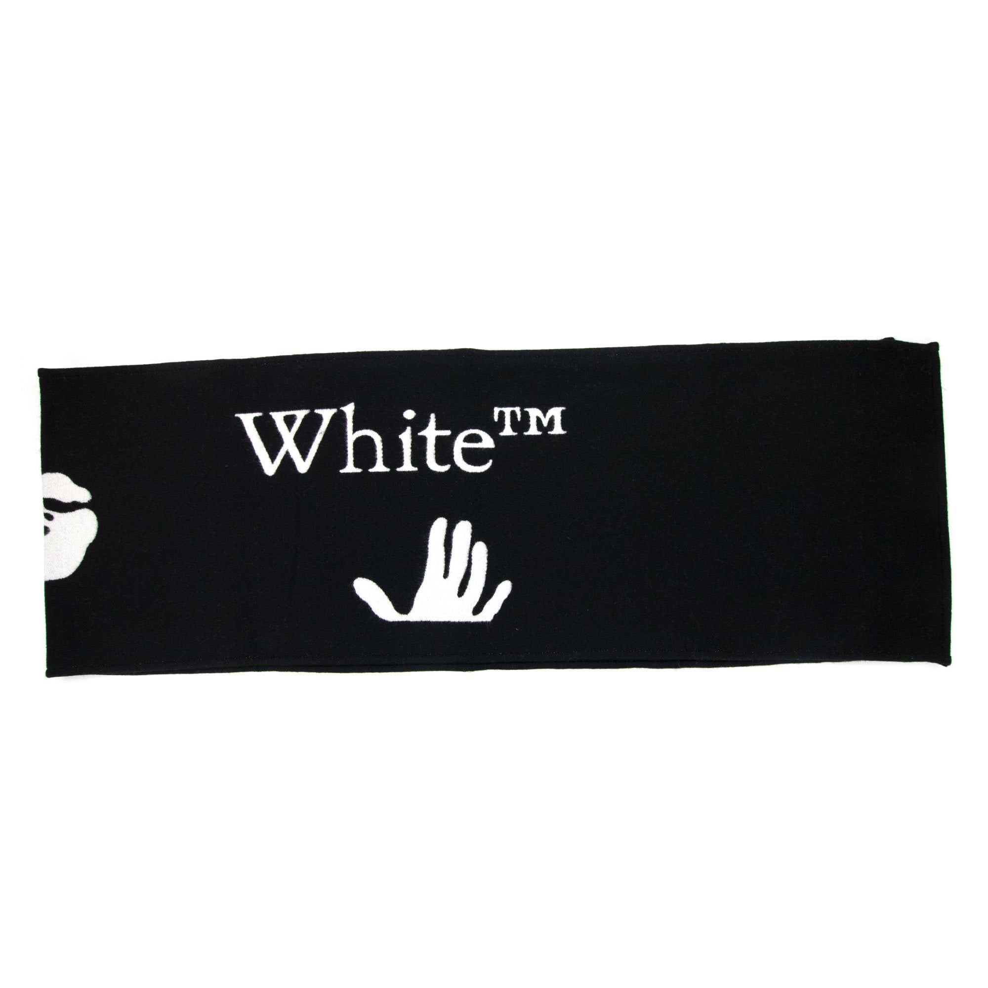Off White Hand Logo Scarf Black/white | ONU – Onu