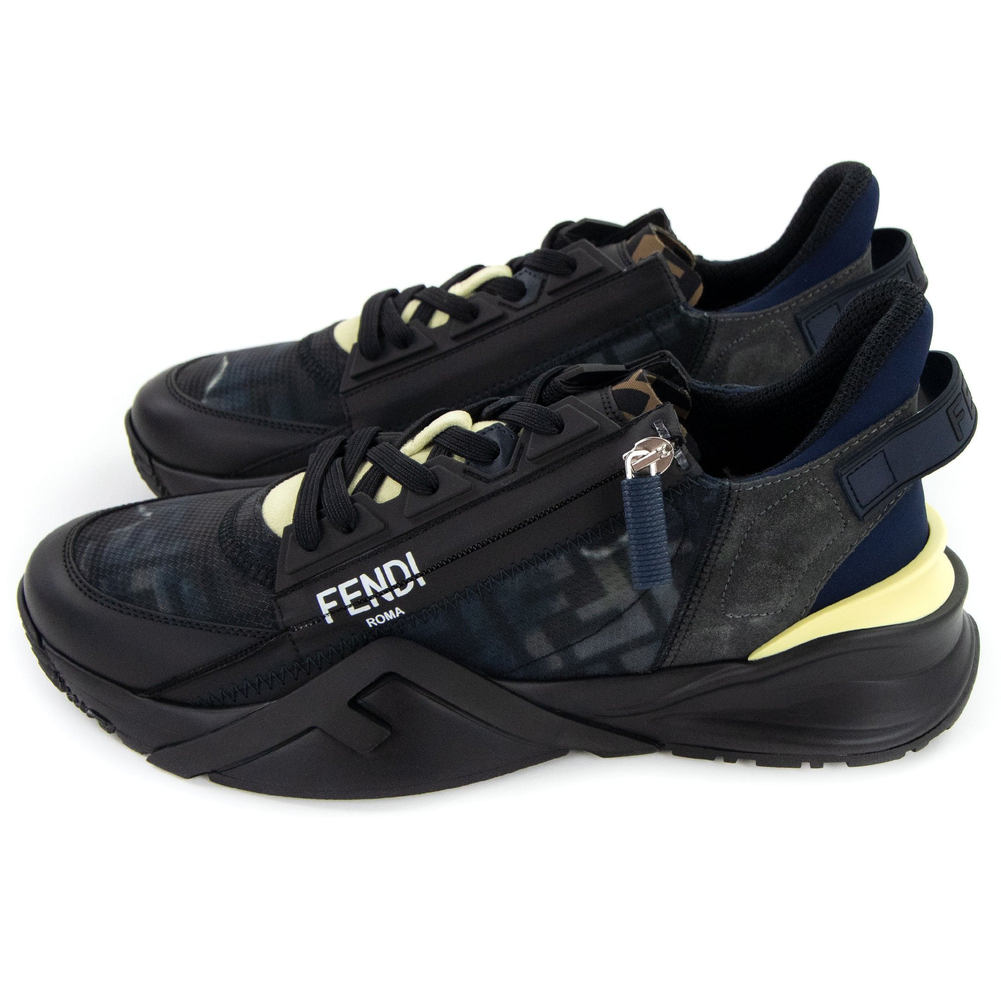 Fendi Flow Nylon Sneakers Black/Blue | ONU – Onu