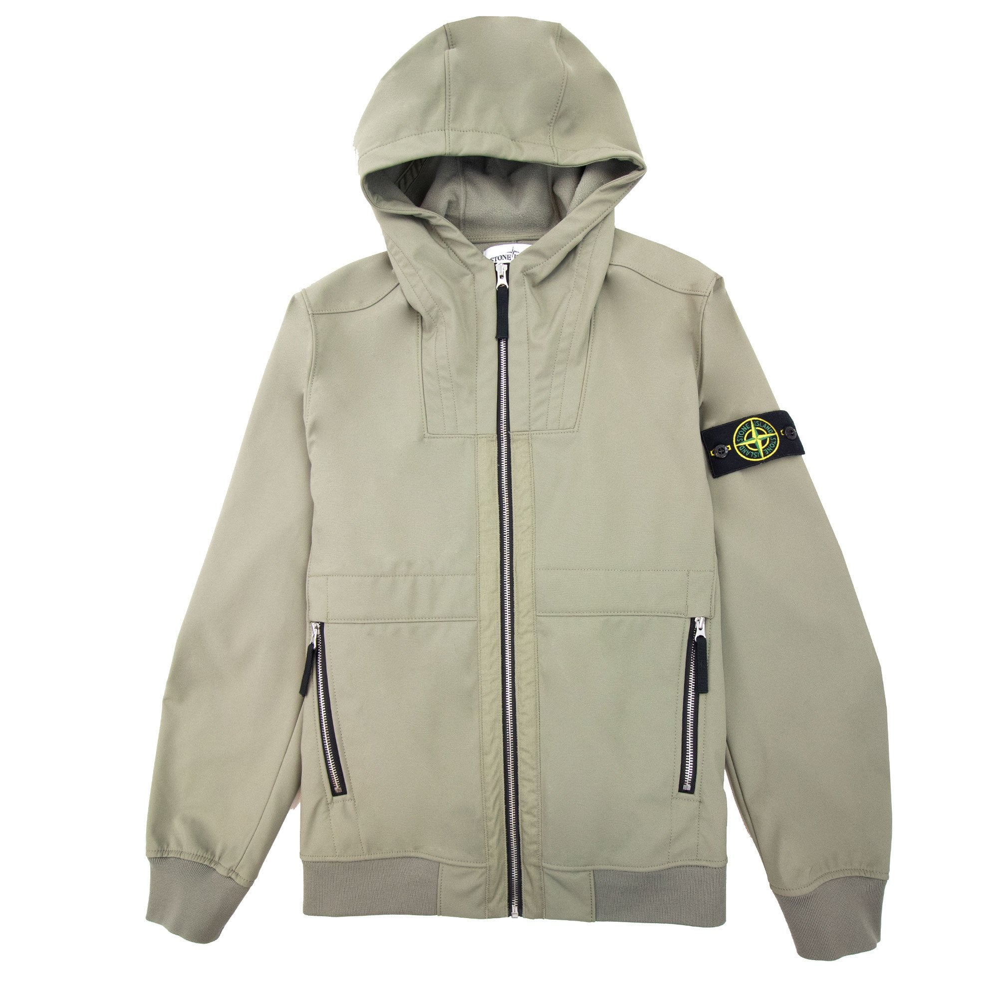 Stone Island Q0222 Soft Shell-r Hooded Jacket Khaki V0068 | ONU – Onu
