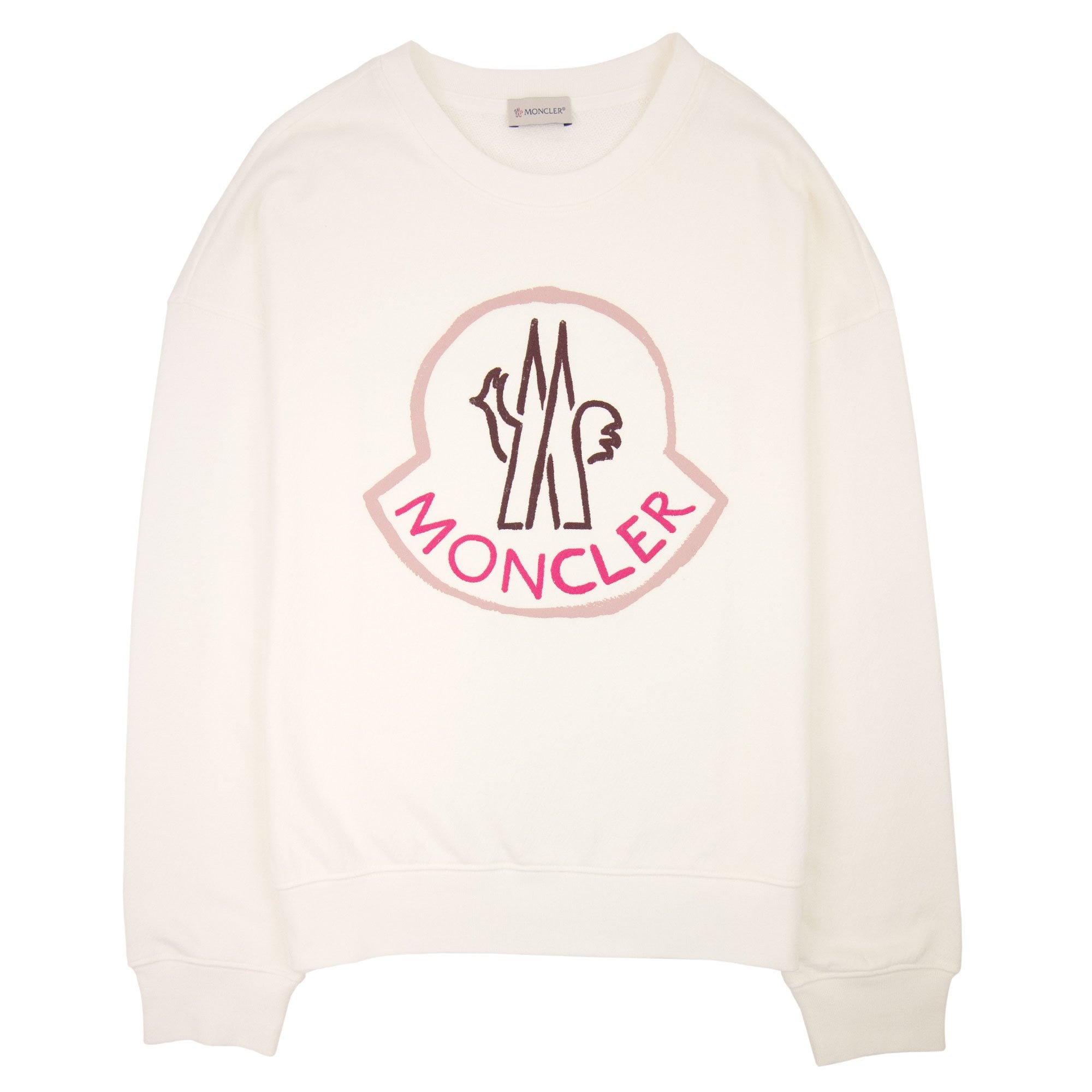 Moncler Women Logo Sweatshirt Off White 032 – Onu