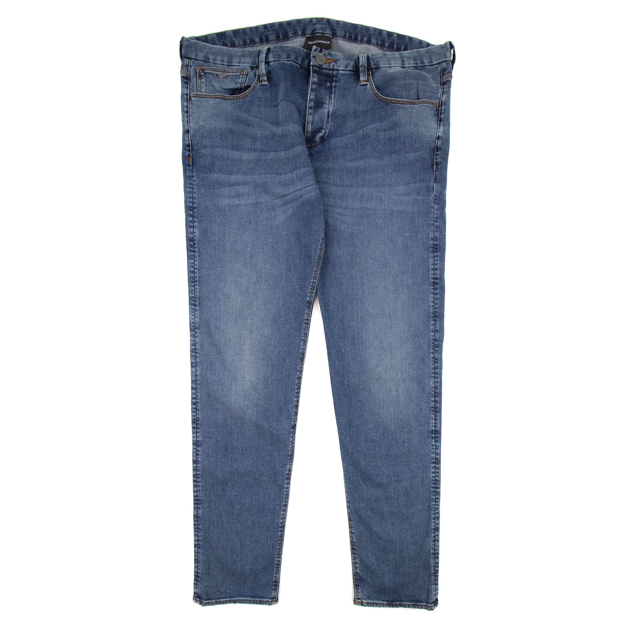 Emporio Armani Slim Fit Metal Logo Jean Denim Blue | ONU – Onu 