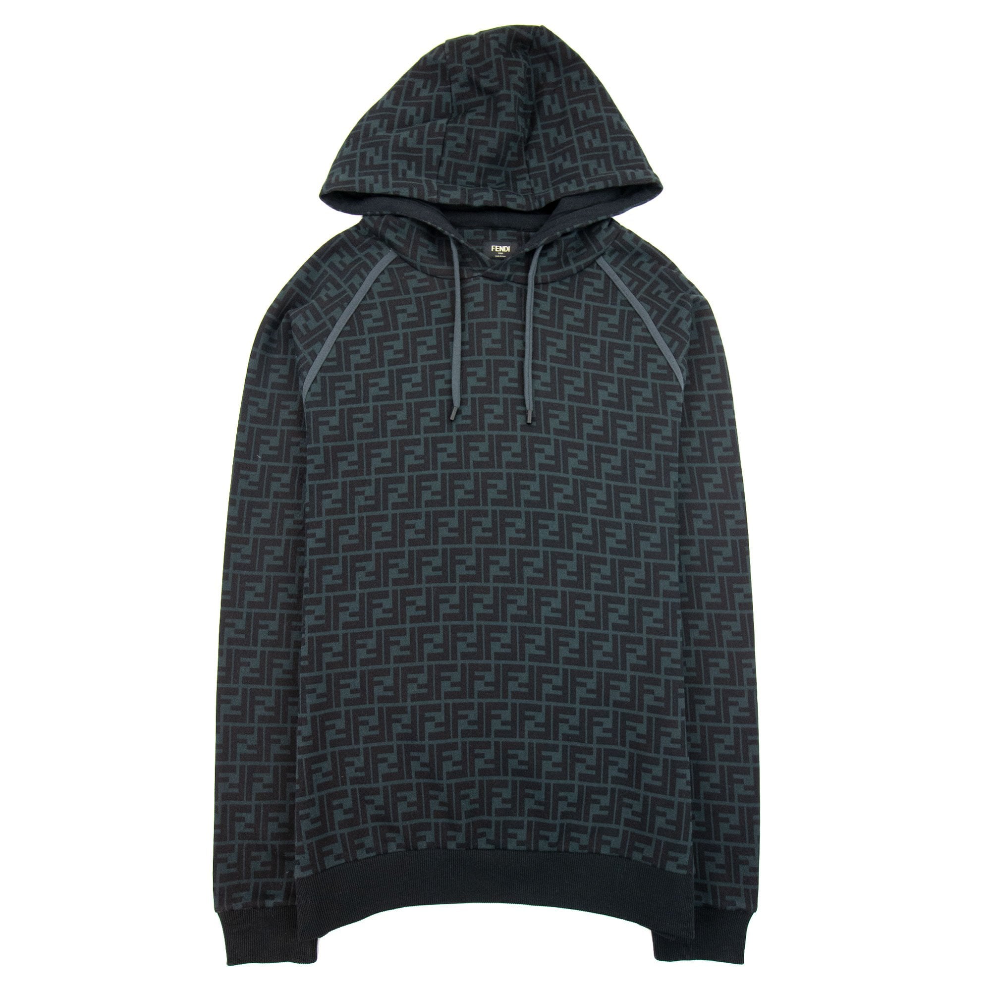 Fendi Ff Logo Hoodied Sweatshirt Black - MEN from Onu UK