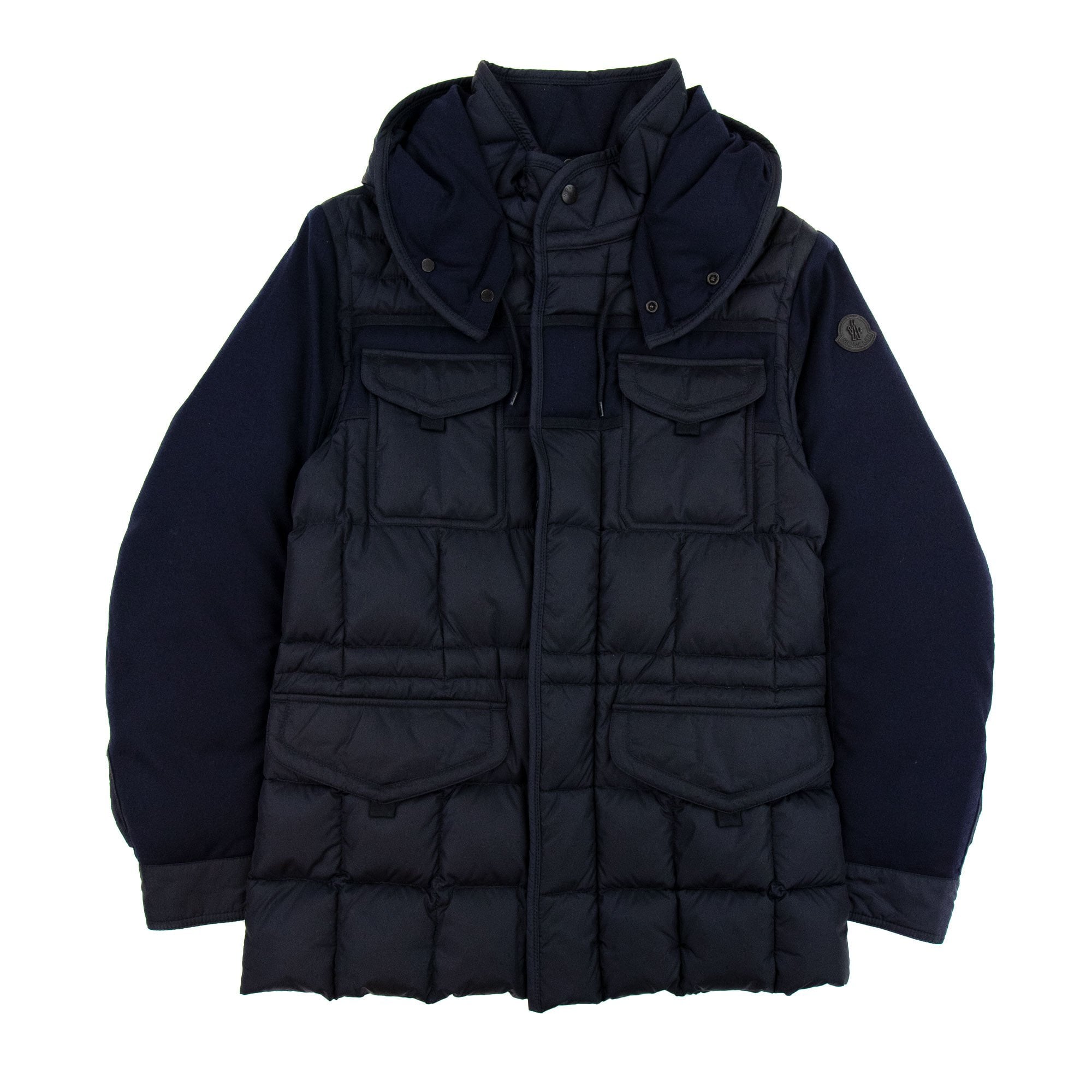 MONCLER モンクレール JACOB GIUBBOTTO ジェイコブ ウール切替 ダウンジャケット ネイビー E20914139585 Moncler Moncler Jacob Jacket Navy - MEN from Onu UK