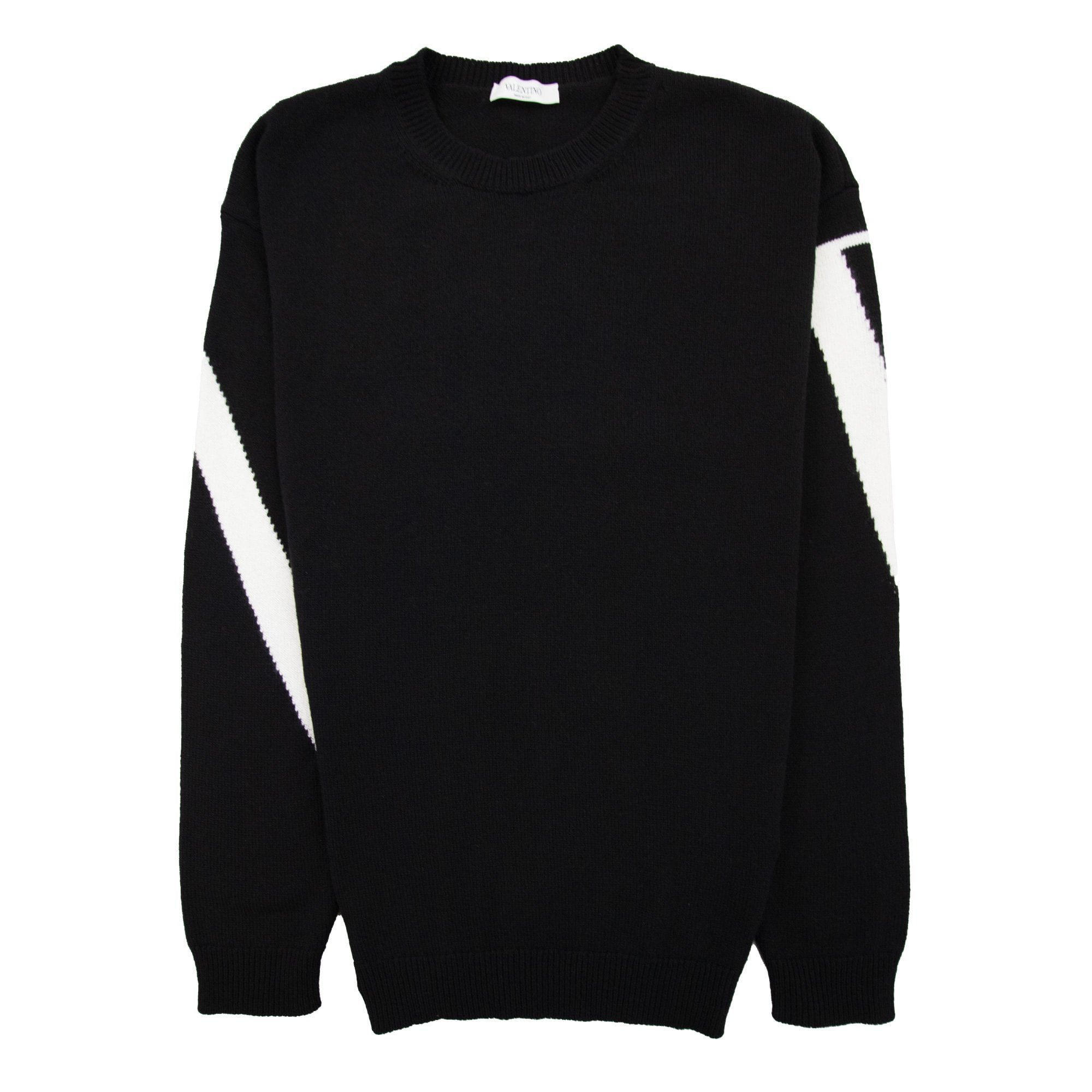Valentino Logo Intarsia Cashmere Sweater Black | ONU – Onu