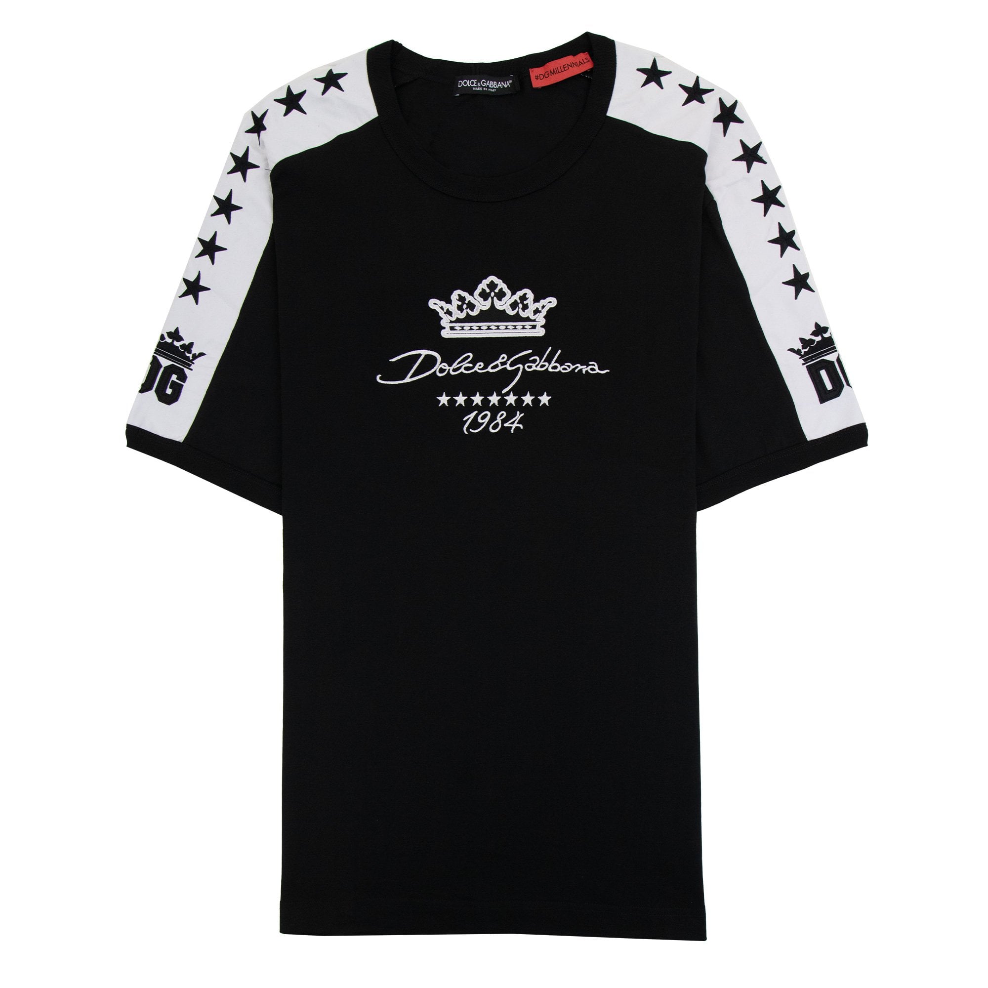 Dolce &amp Gabbana Since 1984 Embroidered Logo T Shirt Black N0000