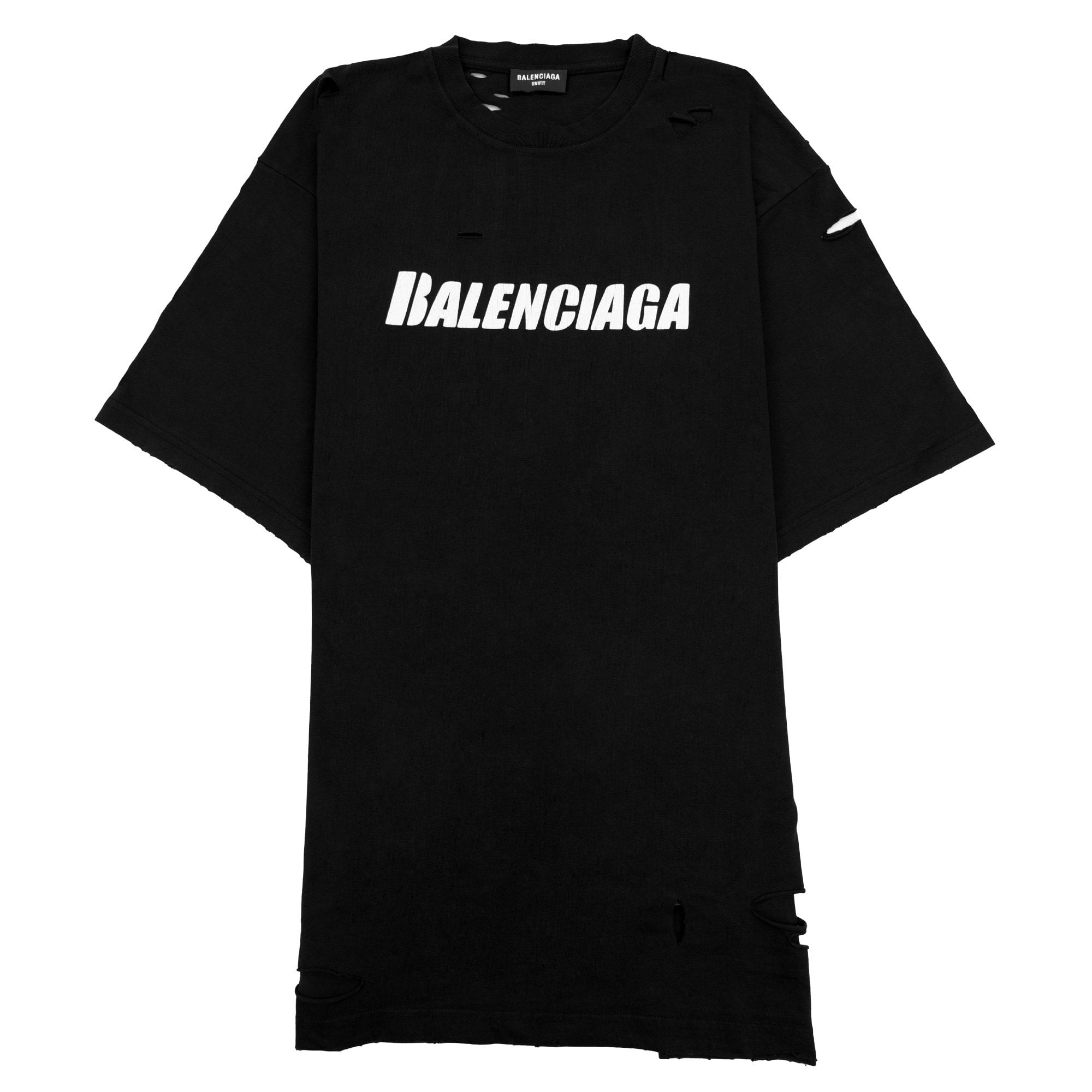 Balenciaga Balenciaga Caps Rip T-shirt Black - MEN from Onu UK
