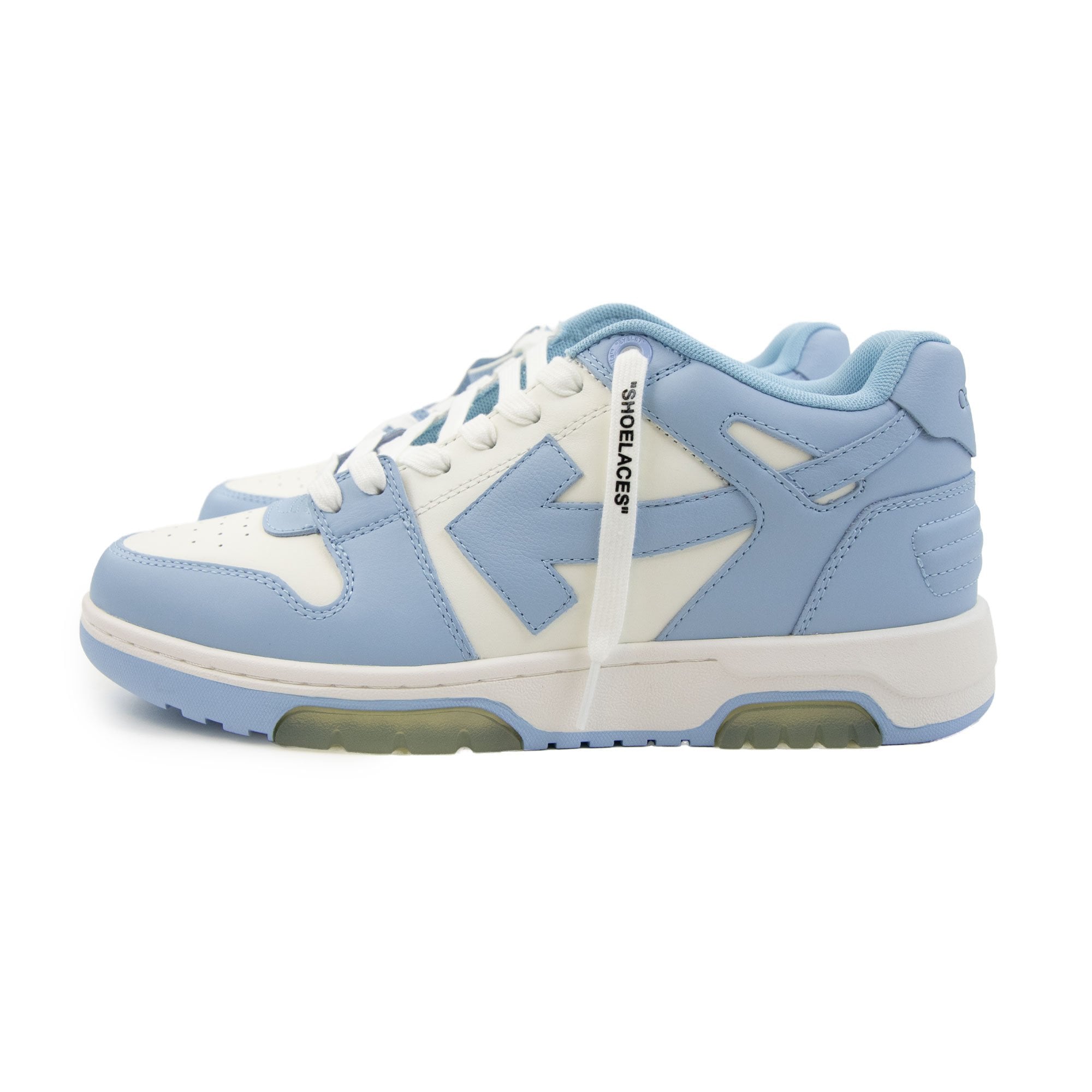 Off White Out Of Office Calf Leather Sneaker White/Light Blue