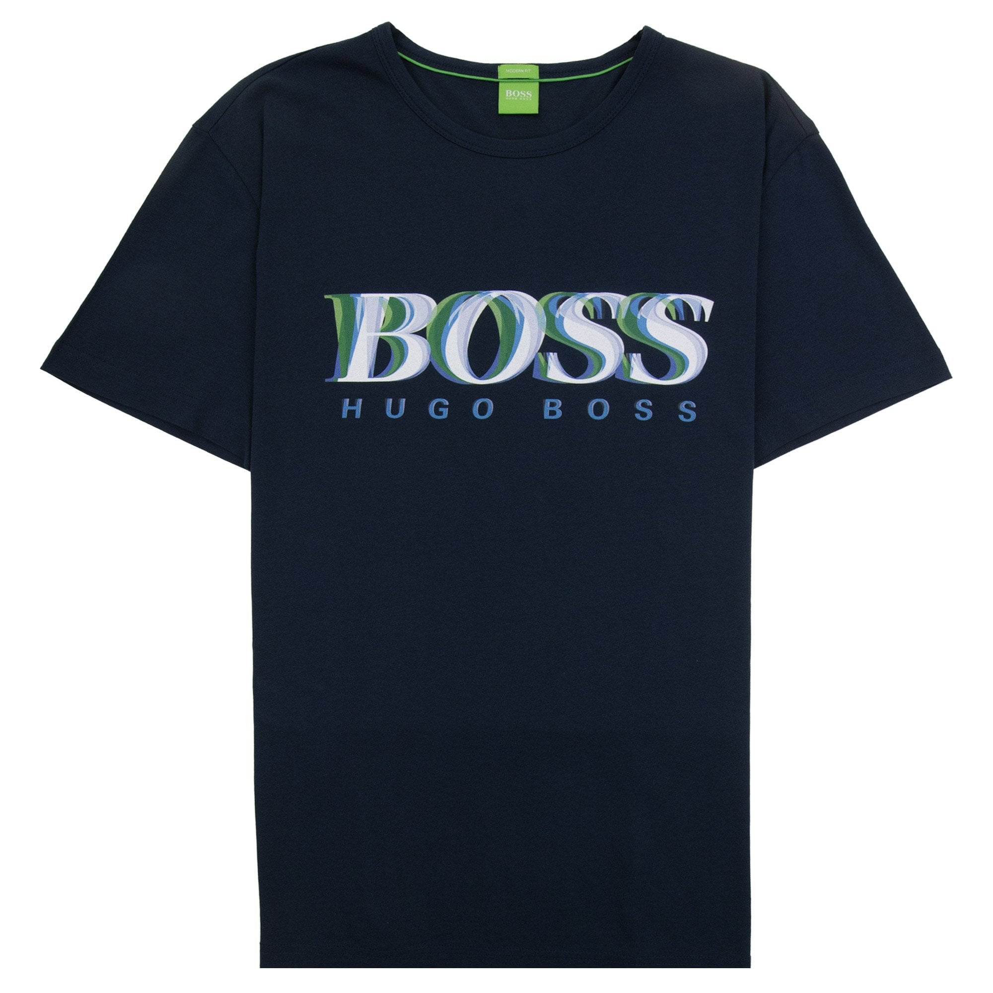 Hugo Boss Tee 7 Logo T Shirt Navy 410 – Onu