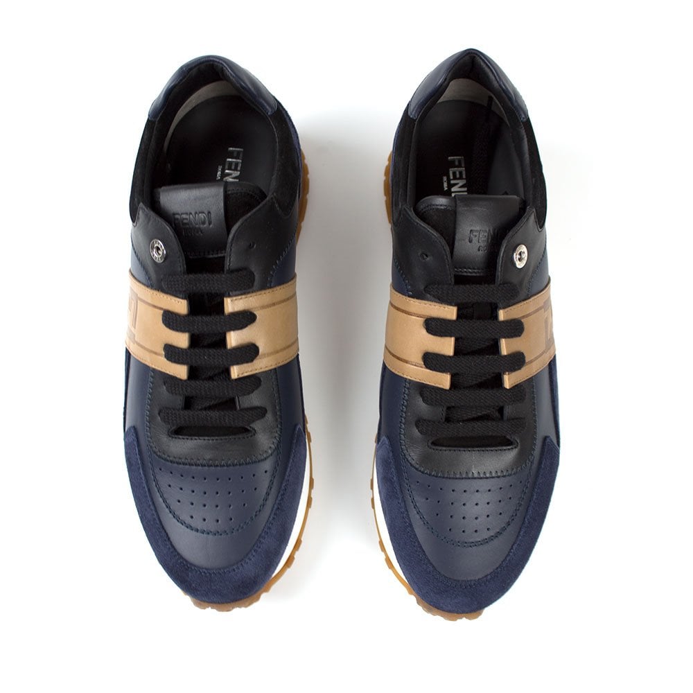 Fendi Sneaker Mix Crosta Navy