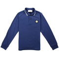 Stone Island Junior Twin Tipped Long Sleeve Polo Blue