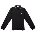 Stone Island Junior Twin Tipped Long Sleeve Polo Black