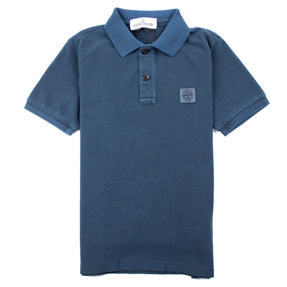 Stone Island Junior Short Sleeve Polo Turquoise