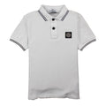 Stone Island Junior Twin Tipped Short Sleeve Polo White