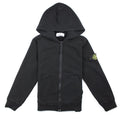 Stone Island Junior Zip Up Hoody Black