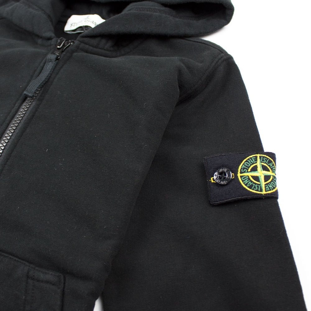 Stone Island Junior Zip Up Hoody Black | ONU | – Onu