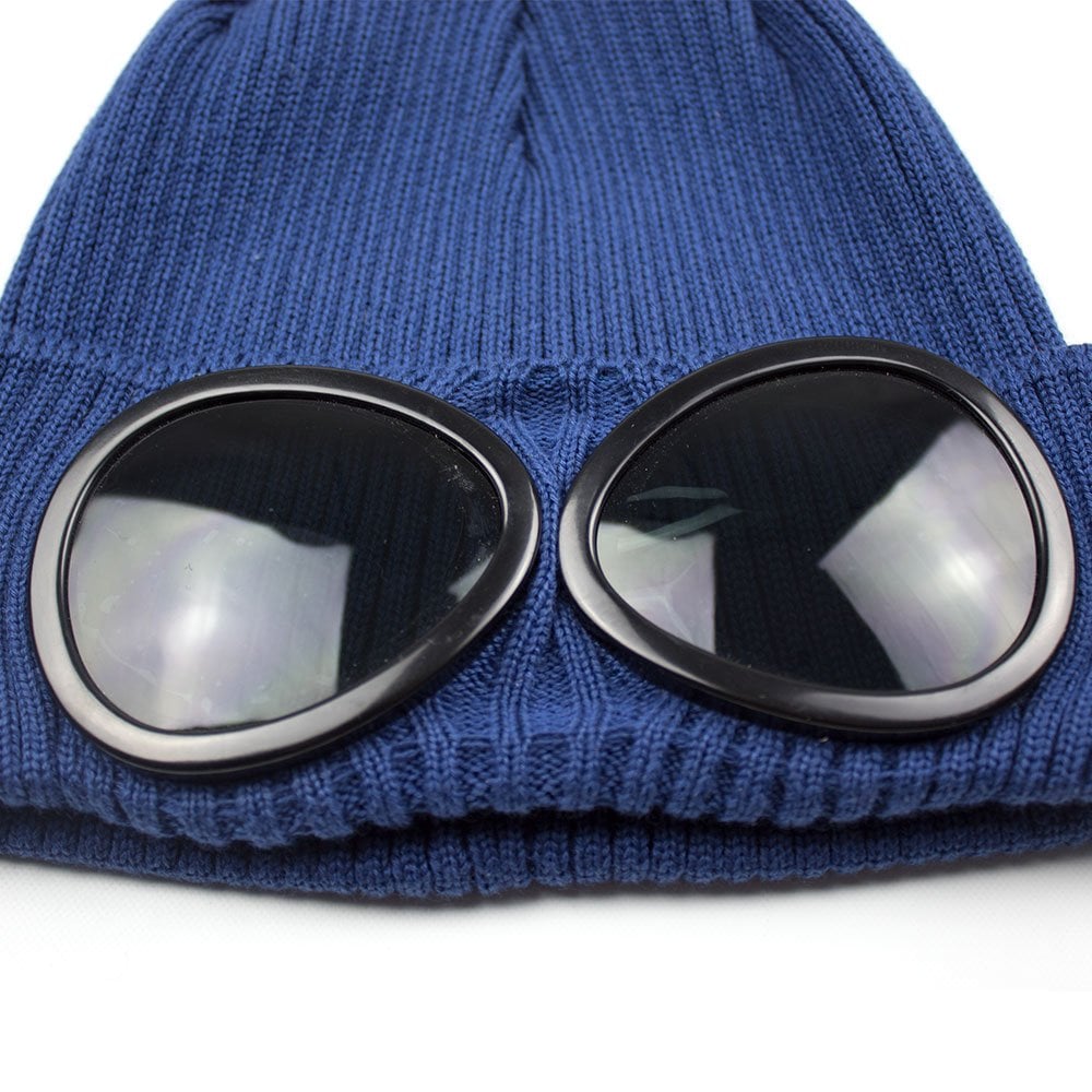 CP Company Goggle Summer Beanie Blue