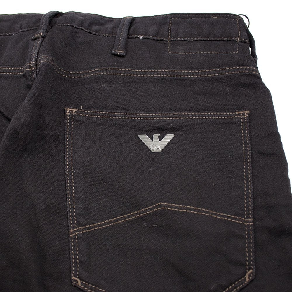 Emporio Armani J06 Slim Fit Denim Fleece Black