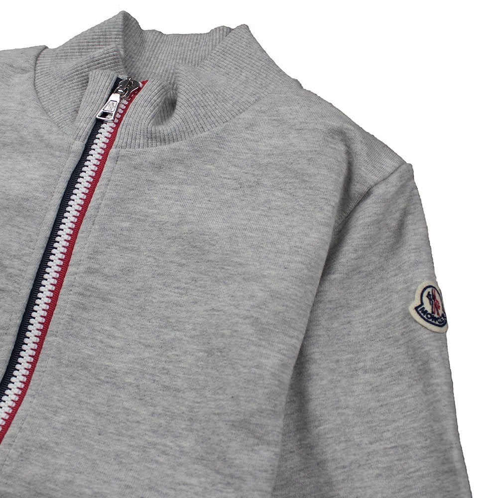 Moncler Junior Zip Up Bomber Jacket Grey