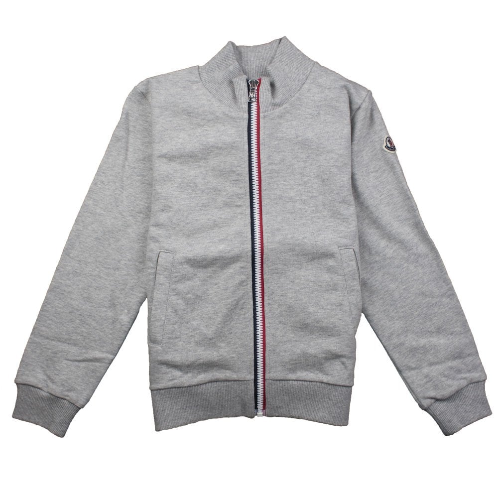 Moncler Junior Zip Up Bomber Jacket Grey