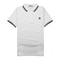 Moncler Junior Twin Tipped Short Sleeve Polo White\Navy