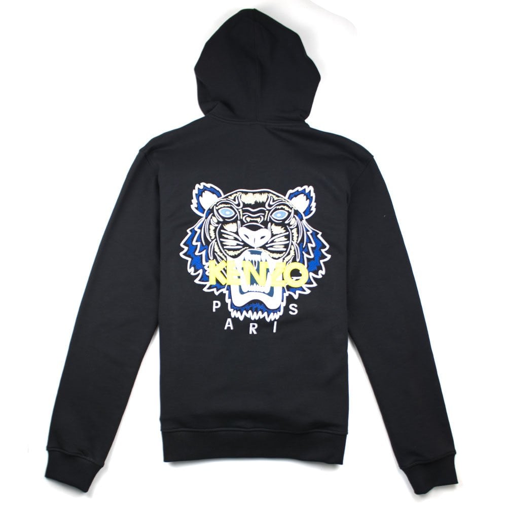 Kenzo Tiger Zip Up Hoody Black