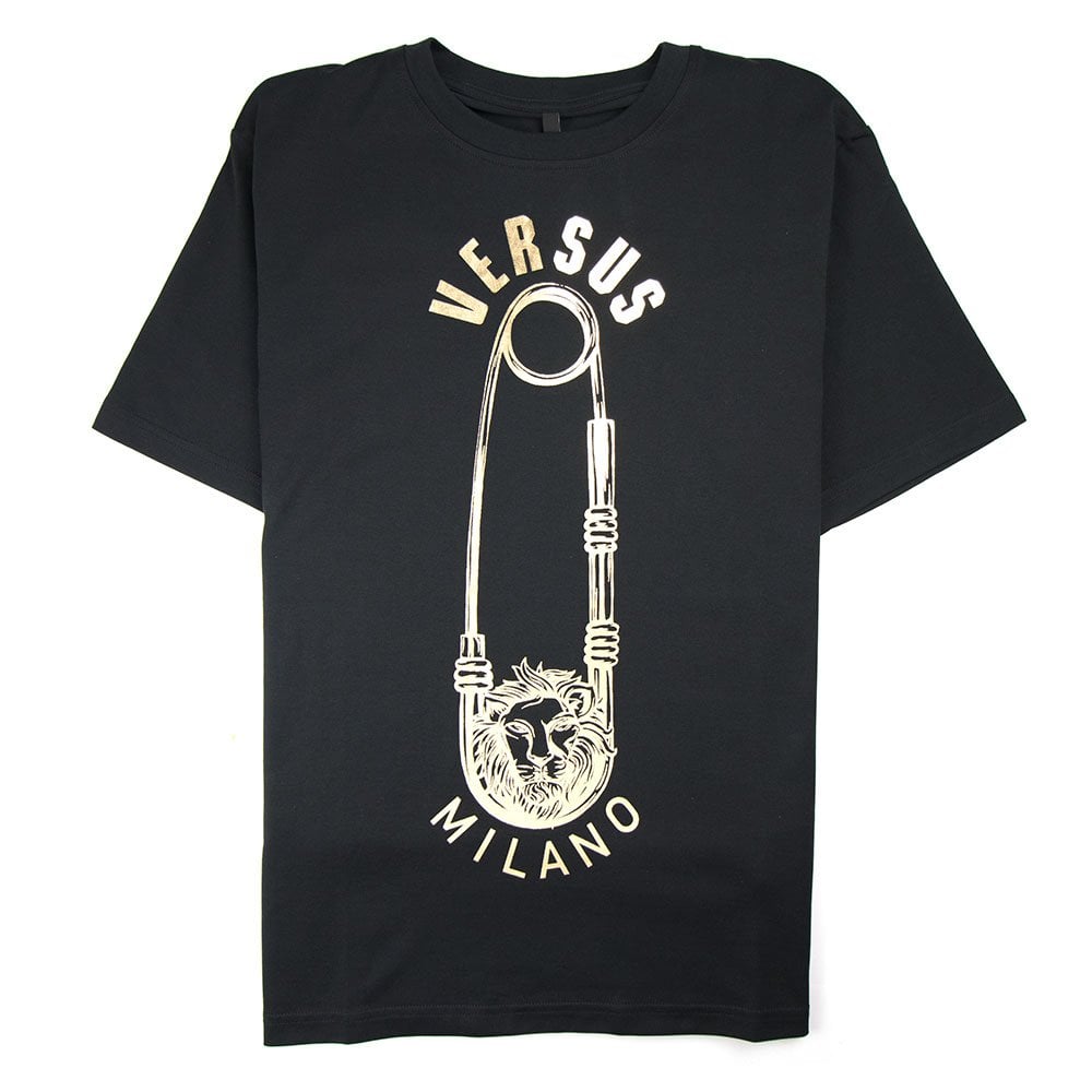 Versace Versus Safety Pin T-Shirt Black