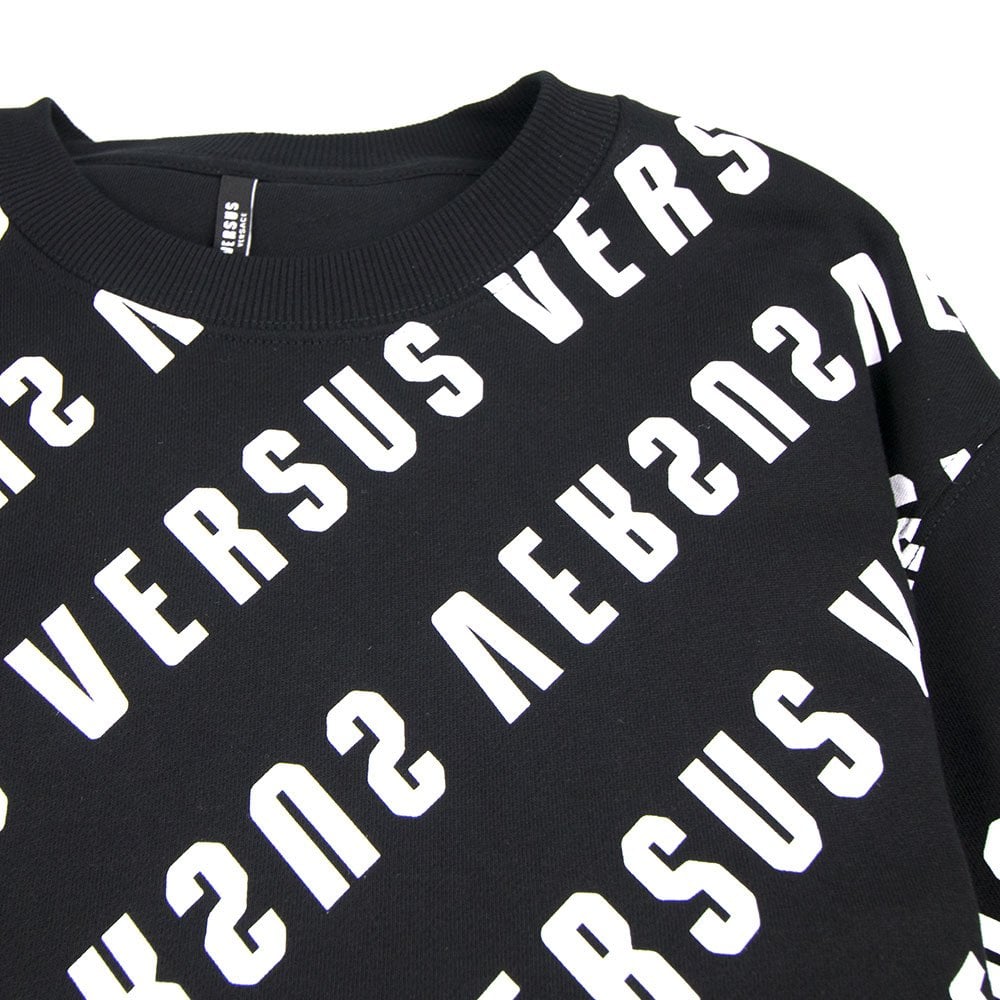 Versace Versus Multi Versus Stamp Sweatshirt Black