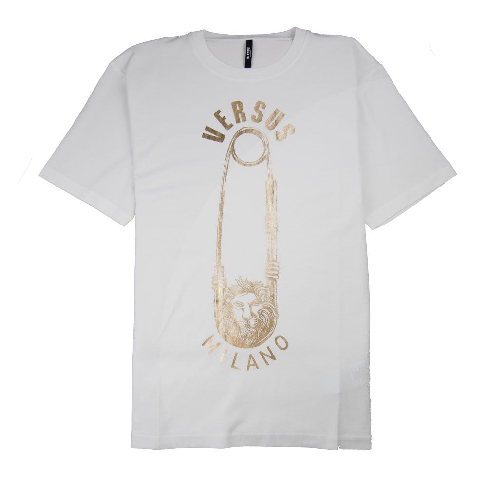 Versace Versus Safety Pin T-Shirt White