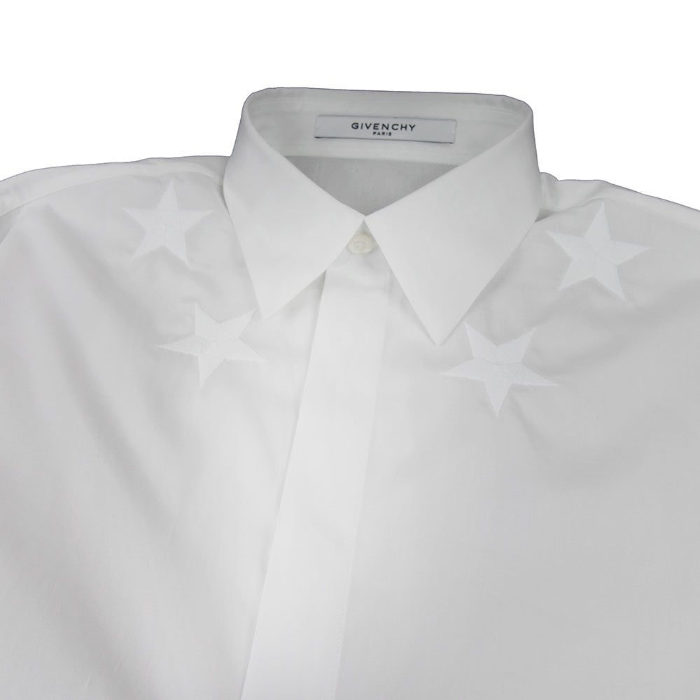 givenchy star dress shirt Givenchy Givenchy by Riccardo Tisci Star Embroidered Shirt Button Up