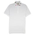 Gucci Embroidered Collar Polo Shirt White