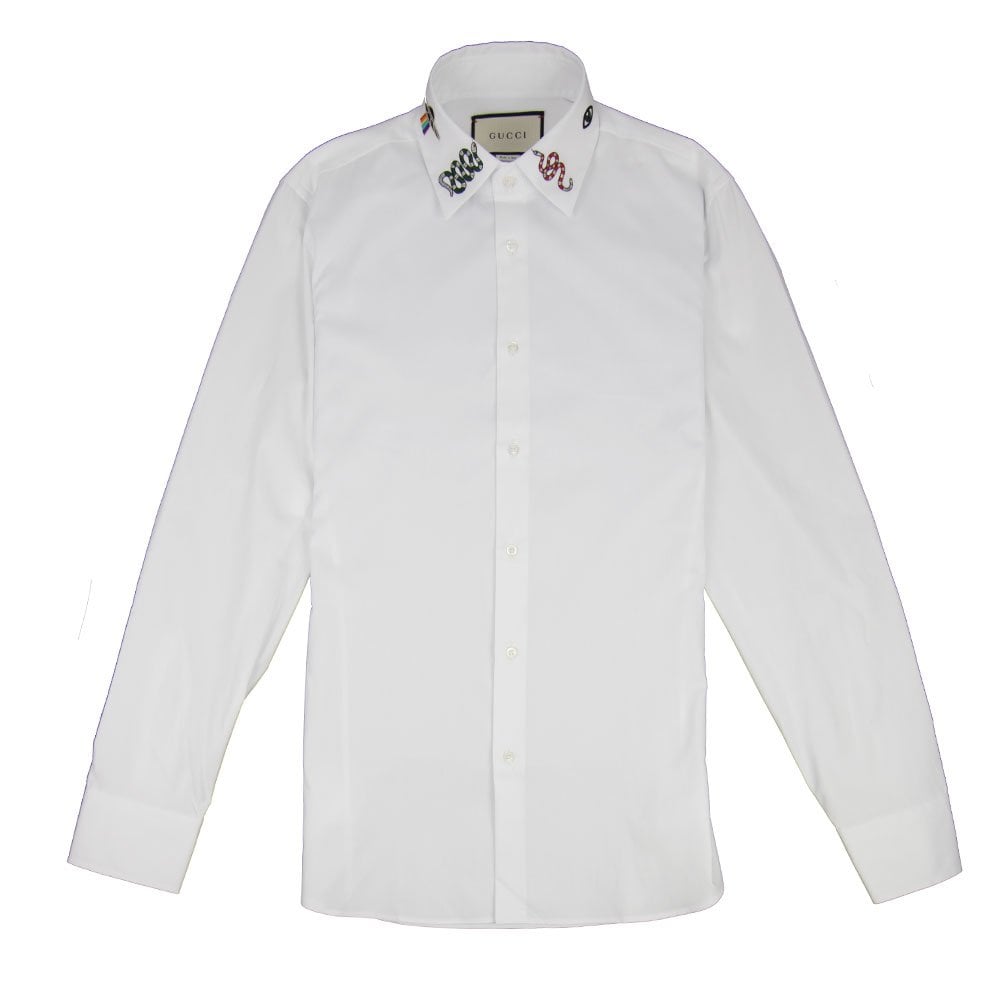 Gucci Cotton Shirt With Symbols White