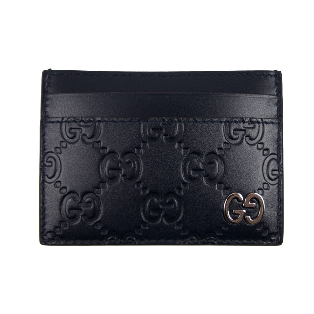 Gucci Signature GG Card Holder Blue